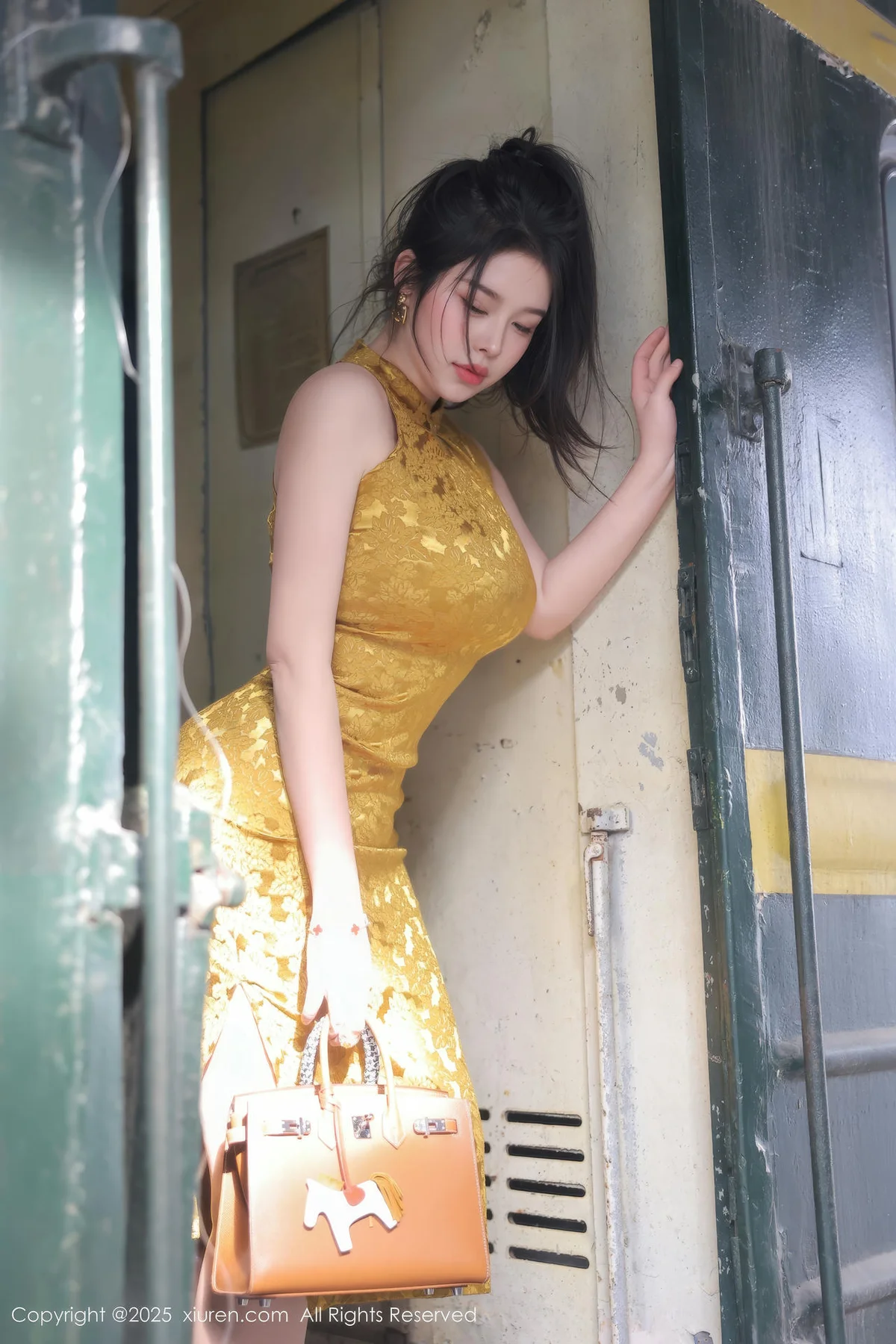 XiuRen 秀人 No.10269 金允珍呐 绿色情趣内衣 - 7