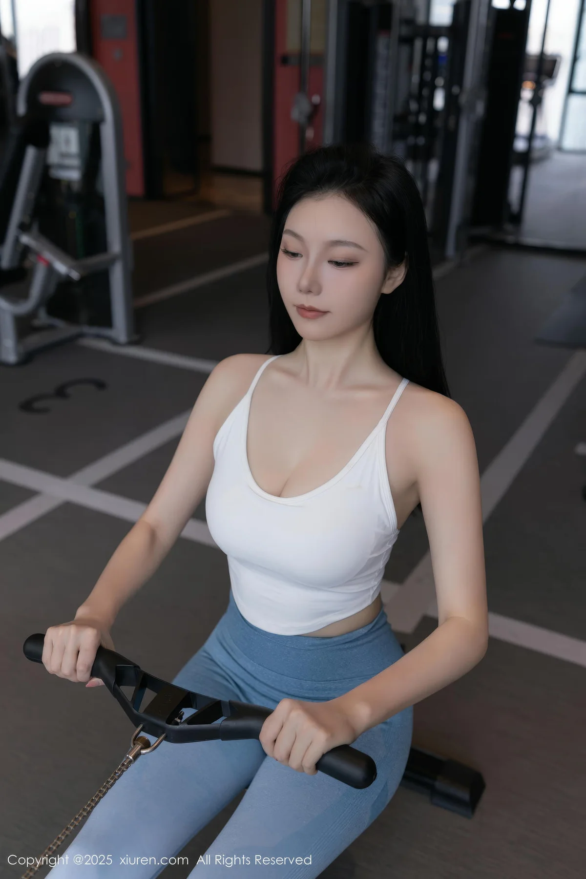 XiuRen 秀人 No.10272 安然anran 蓝白色运动服 - 3