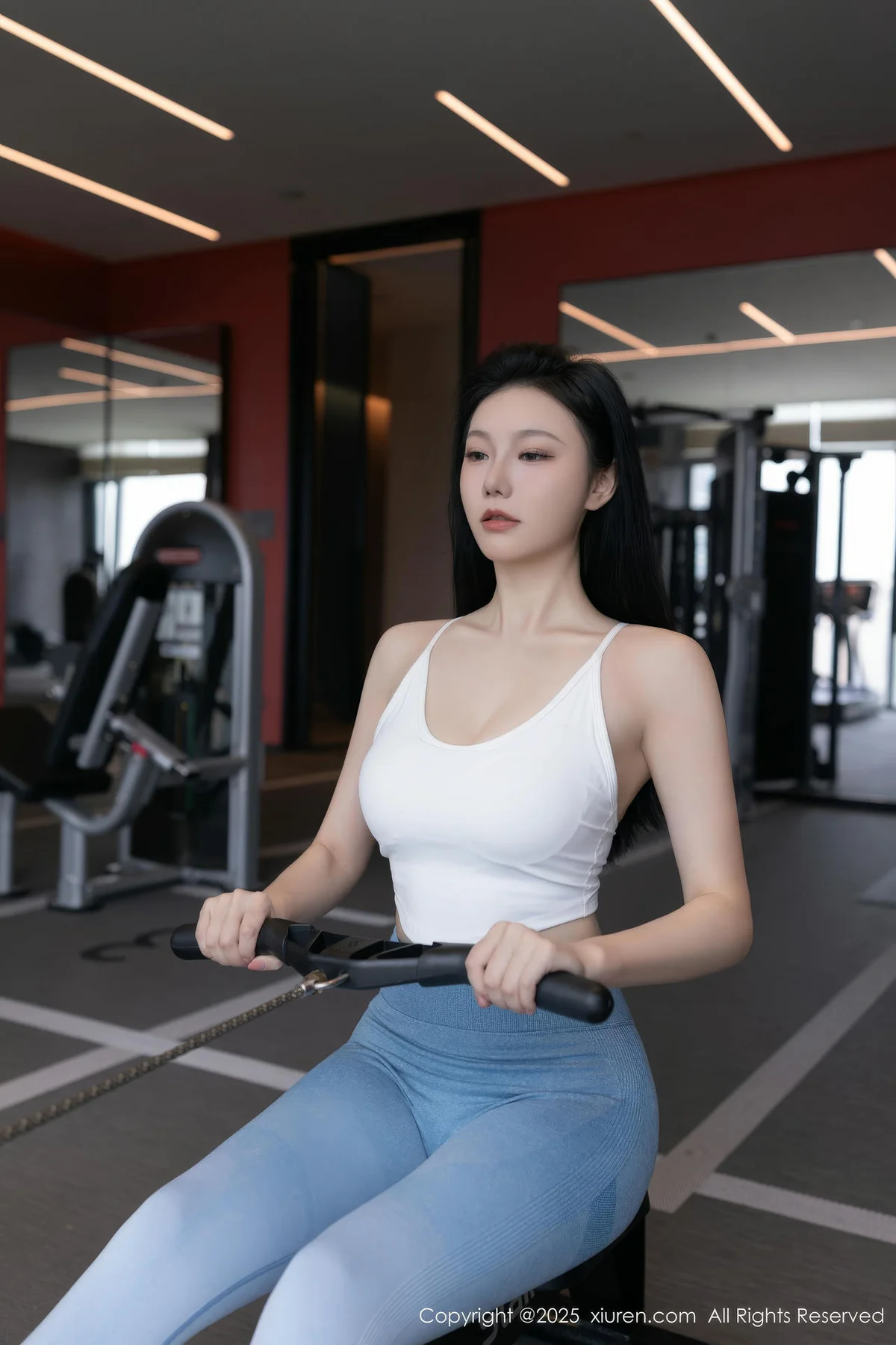 XiuRen 秀人 No.10272 安然anran 蓝白色运动服 - 4