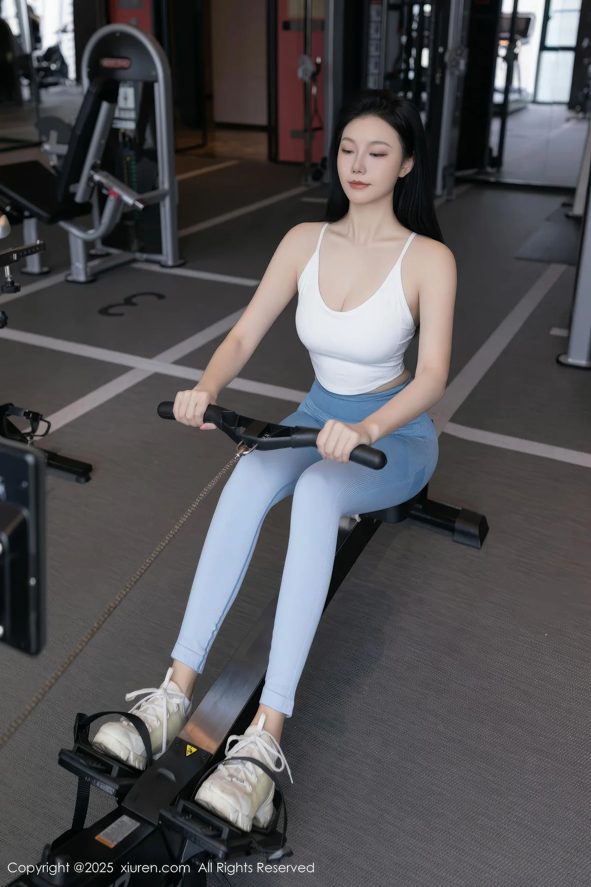 XiuRen 秀人 No.10272 安然anran 蓝白色运动服 - 5