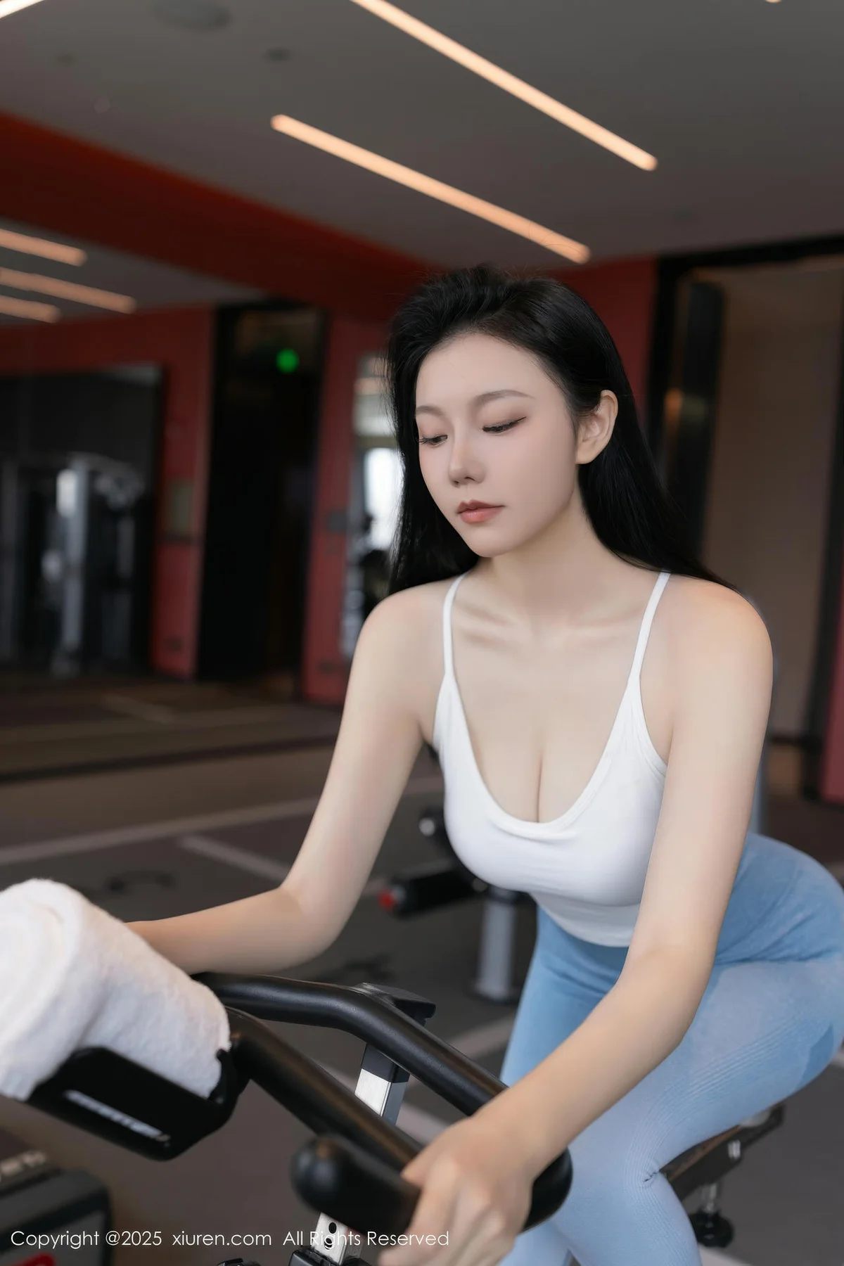 XiuRen 秀人 No.10272 安然anran 蓝白色运动服 - 7