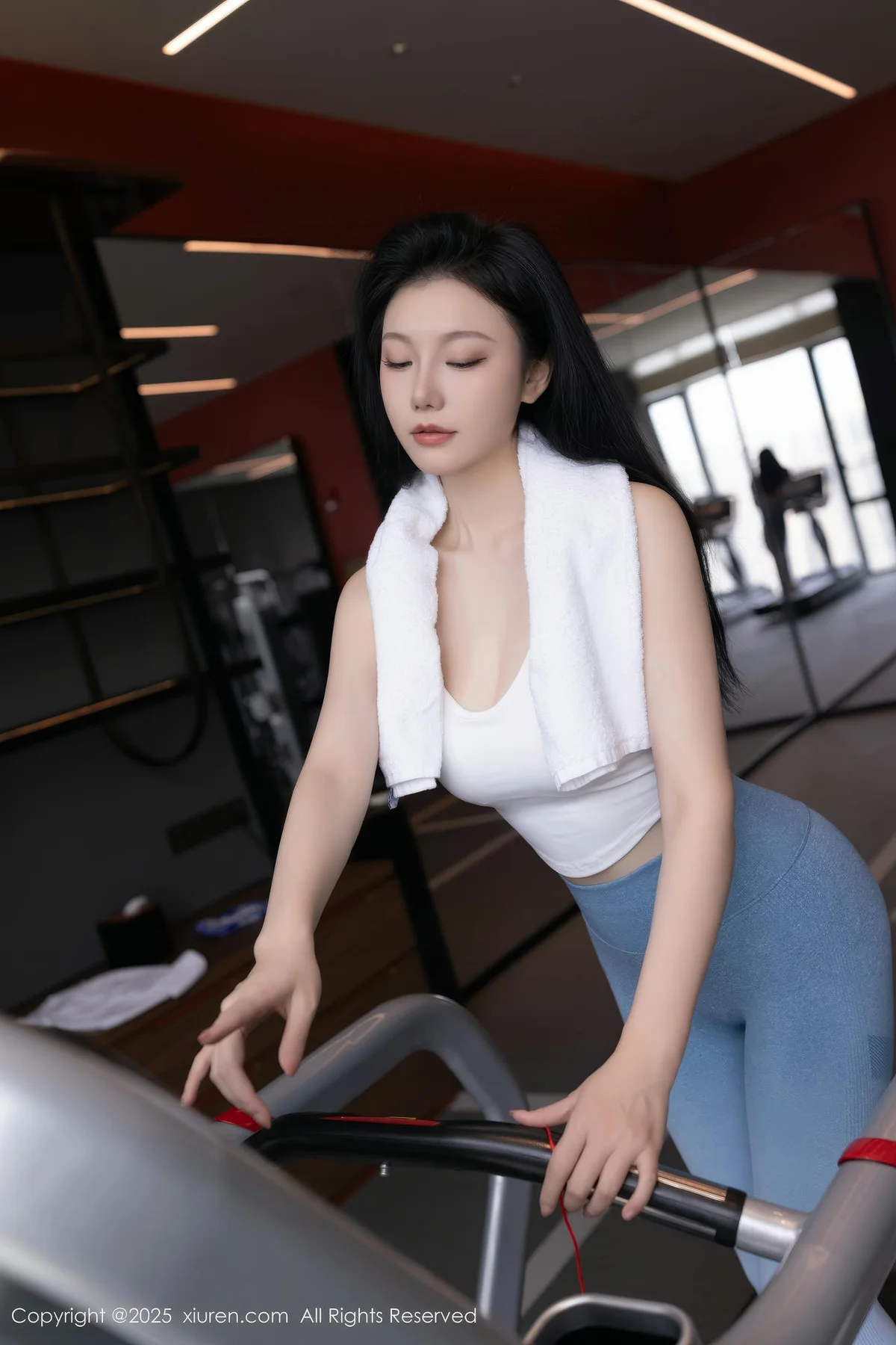 XiuRen 秀人 No.10272 安然anran 蓝白色运动服 - 6