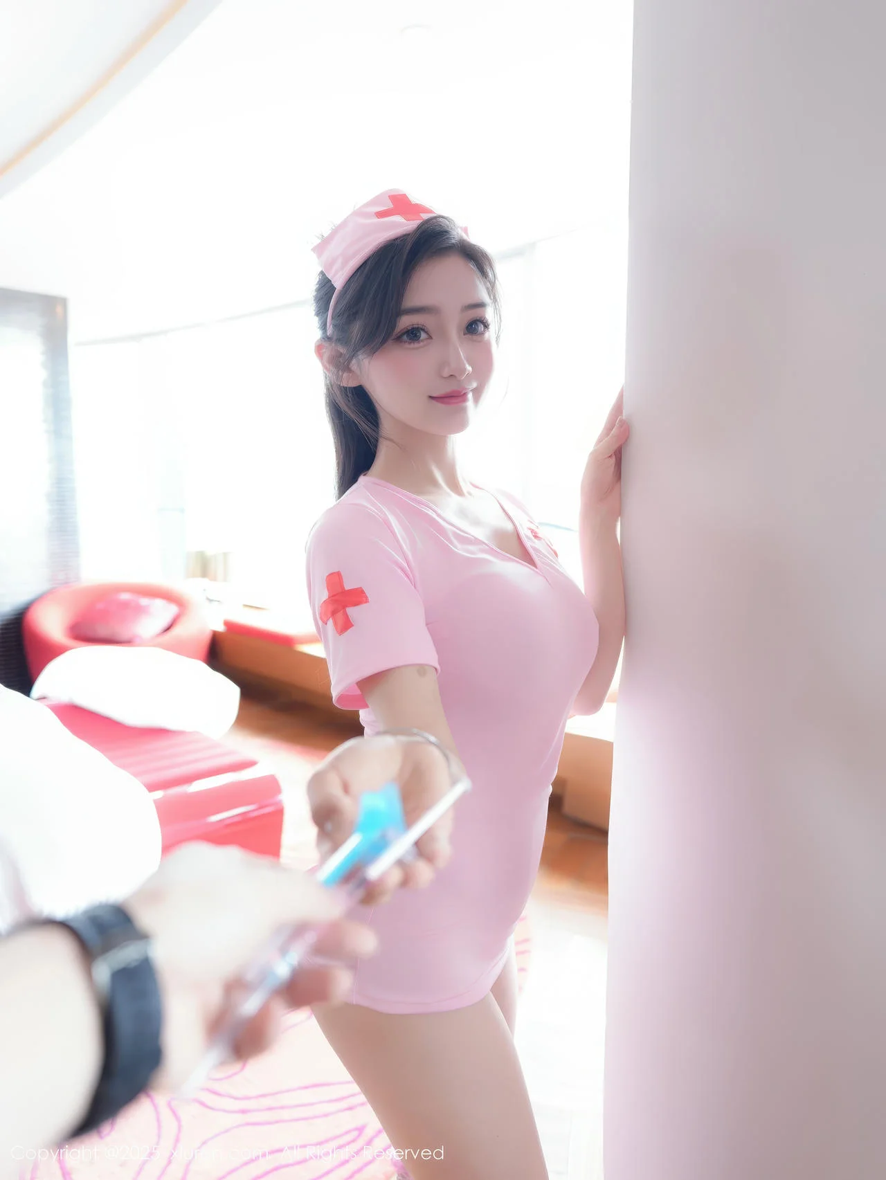 XiuRen 秀人 No.10275 Anniebaby 粉色护士制服 - 9