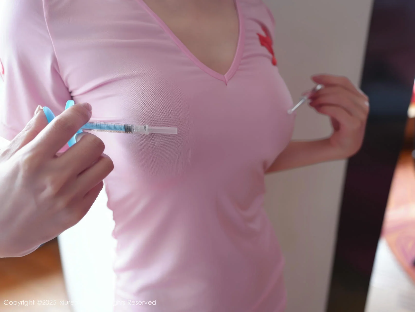 XiuRen 秀人 No.10275 Anniebaby 粉色护士制服 - 3