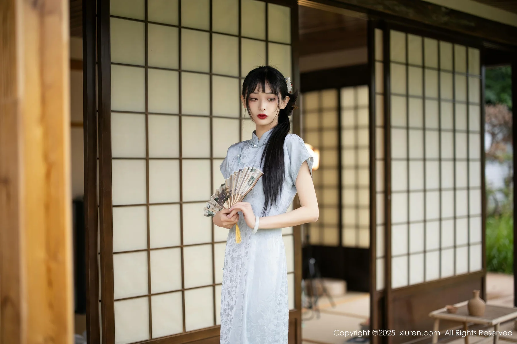 XiuRen 秀人 No.10278 茂木希子 日式旗袍肉色丝袜 - 4