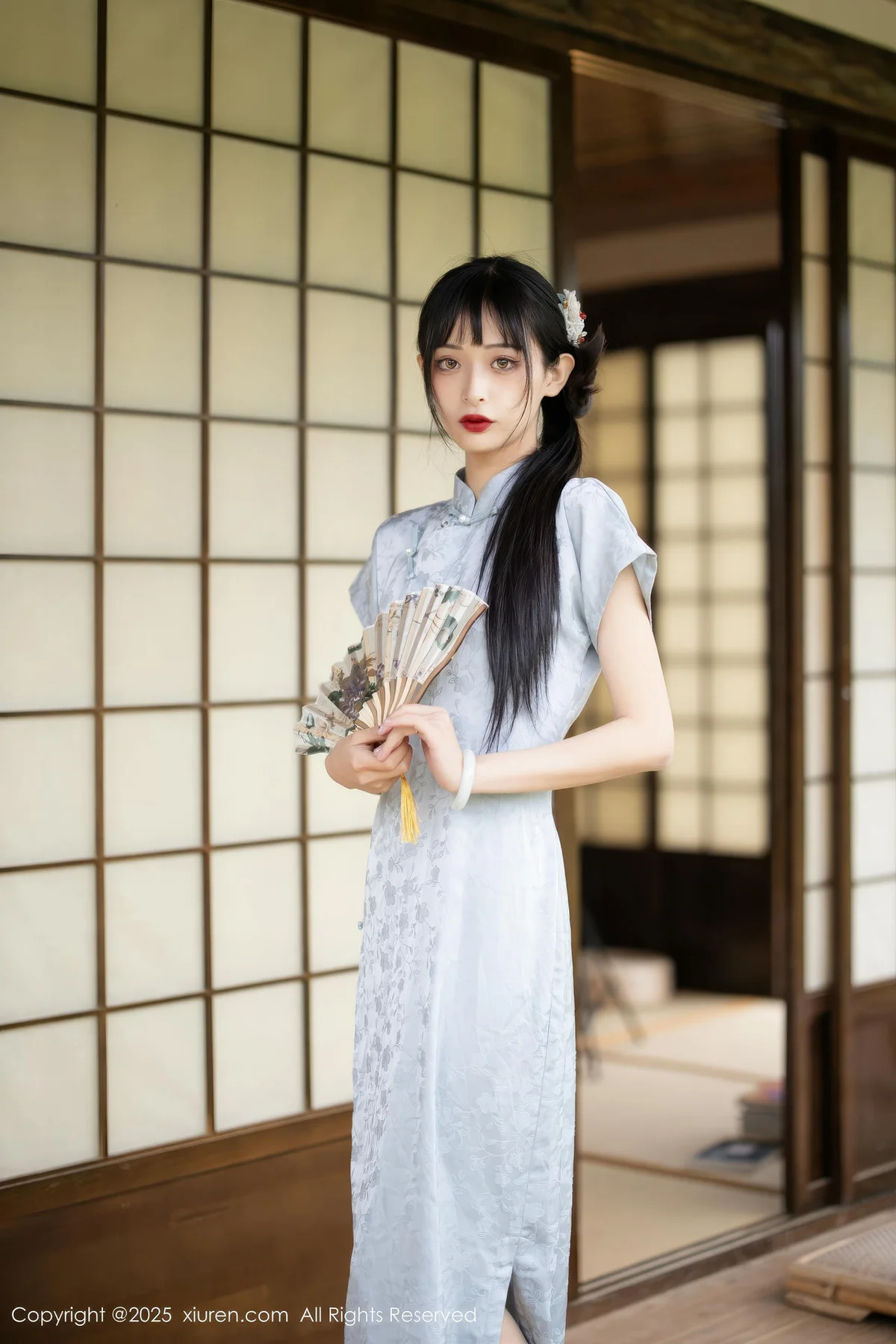 XiuRen 秀人 No.10278 茂木希子 日式旗袍肉色丝袜 - 5