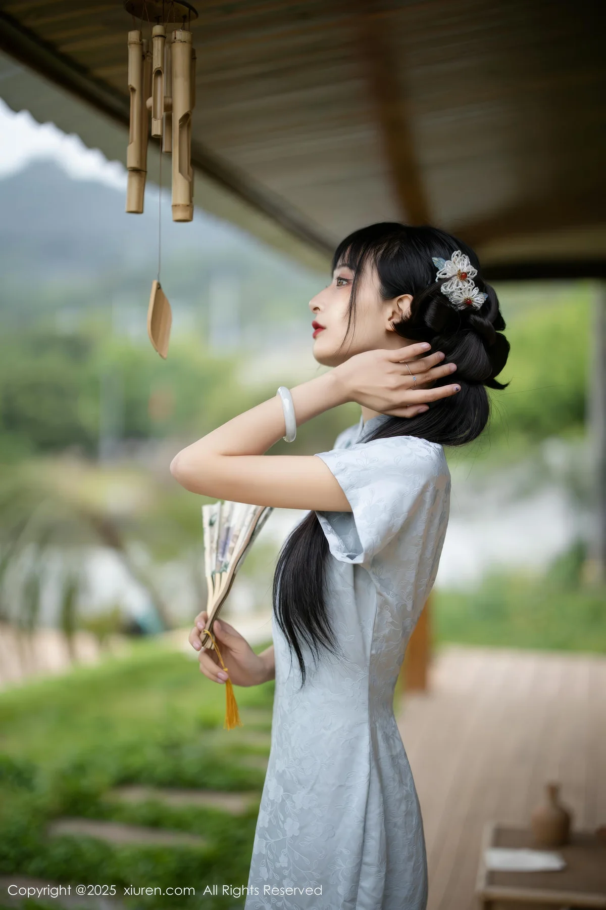 XiuRen 秀人 No.10278 茂木希子 日式旗袍肉色丝袜 - 7