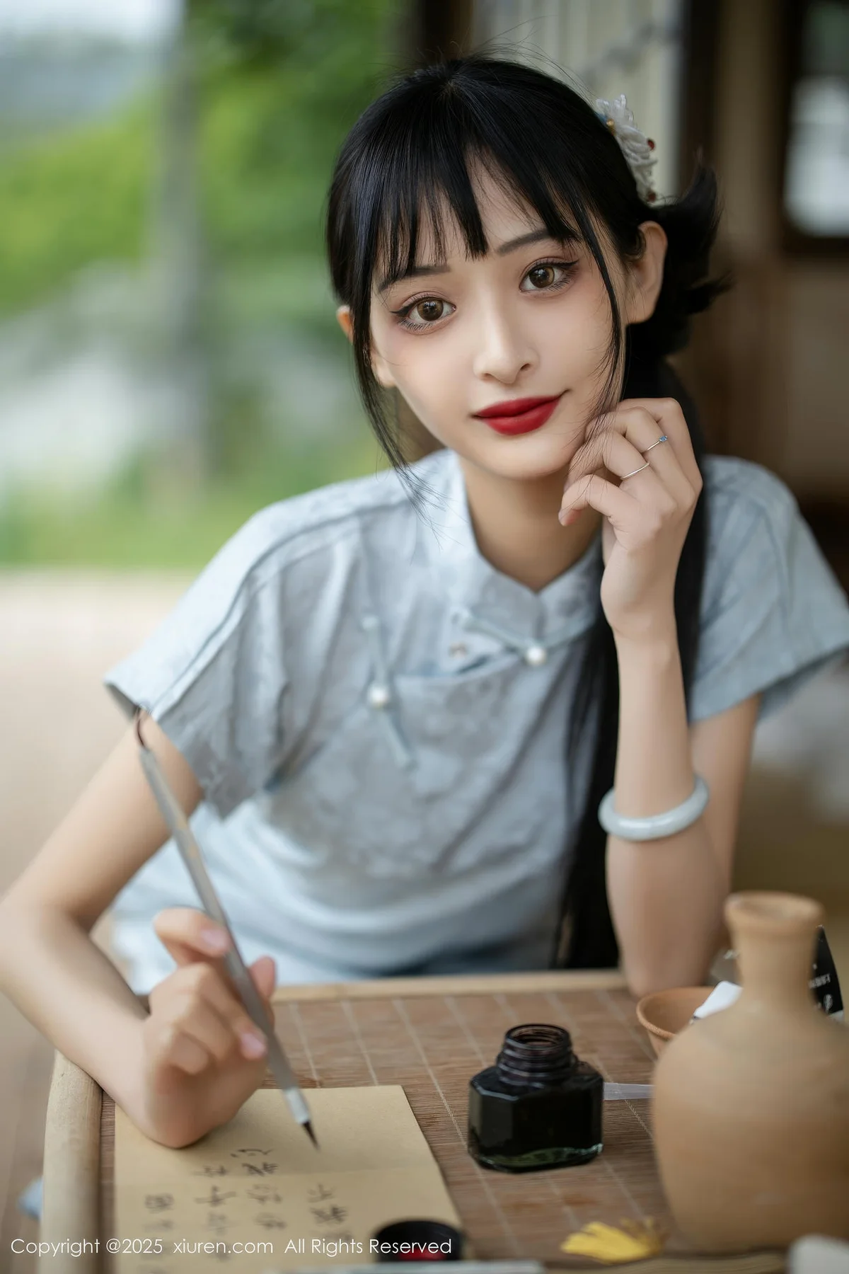 XiuRen 秀人 No.10278 茂木希子 日式旗袍肉色丝袜 - 7