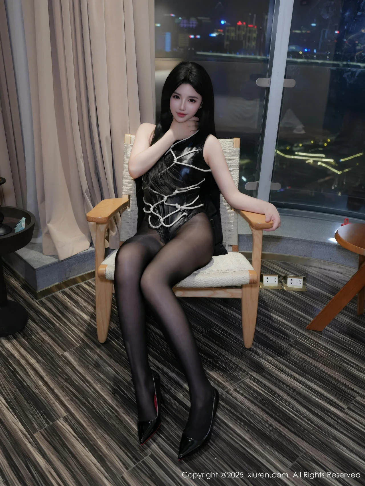 XiuRen 秀人 No.10299 沐言妍妍酱 黑色情趣服饰 - 9