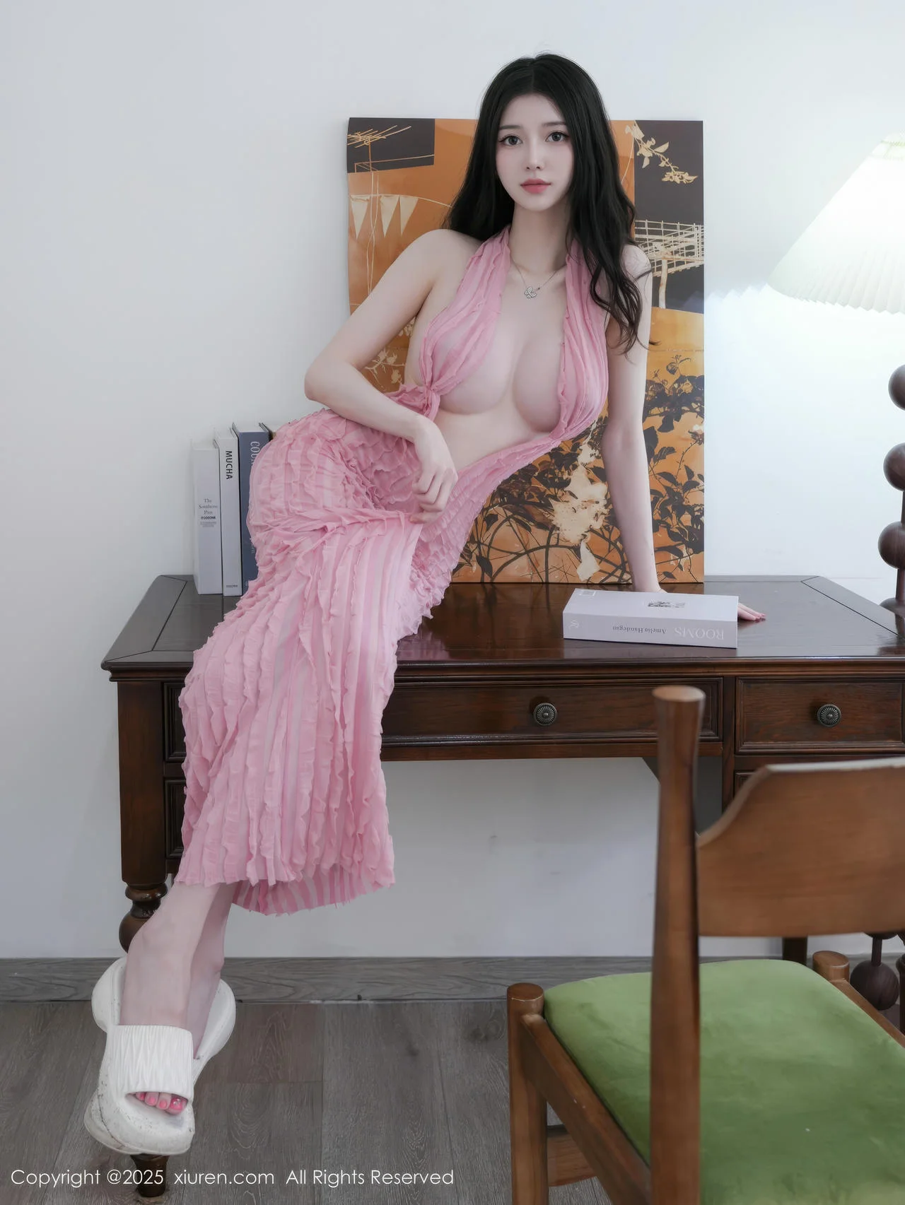 XiuRen 秀人 No.10309 白小蝶 粉色连衣裙爆乳 - 5