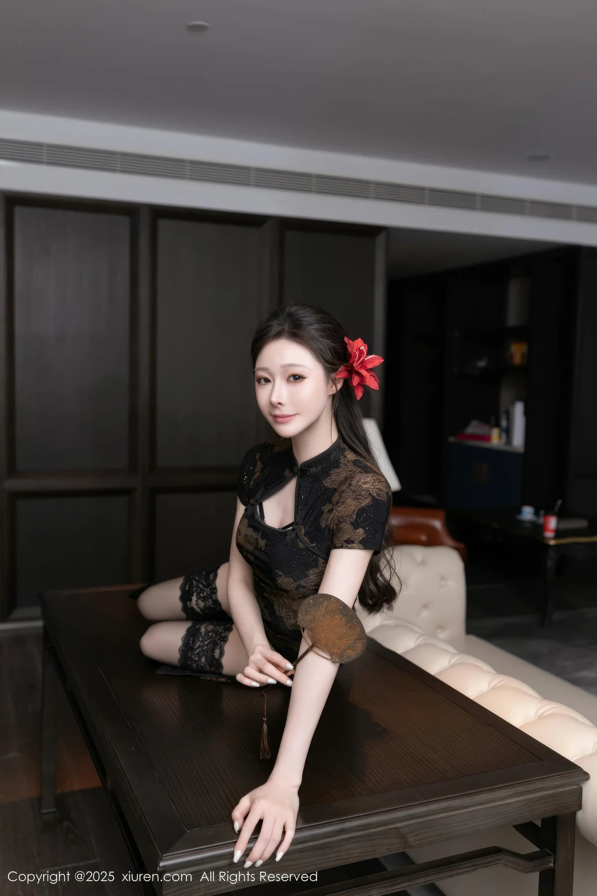 XiuRen 秀人 No.10323 小逗逗 黑色古风服饰蕾丝 - 2