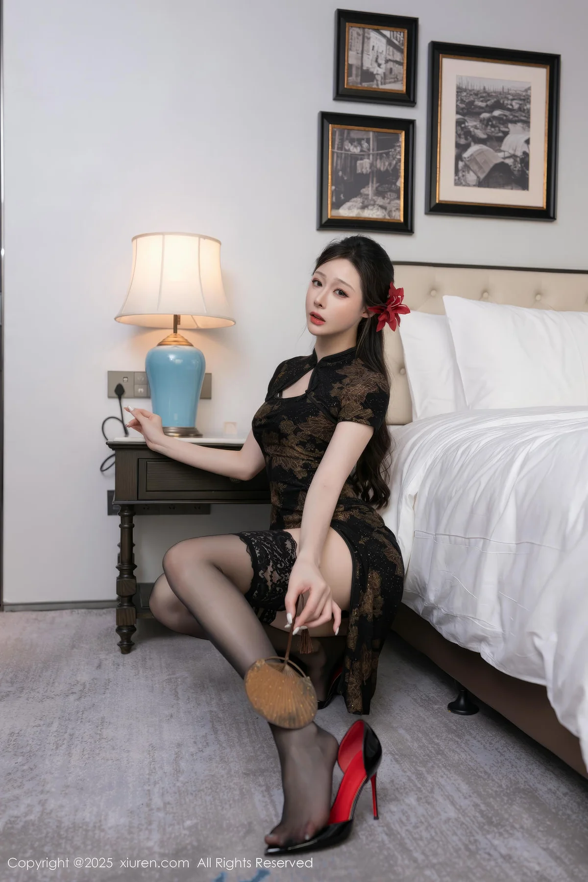 XiuRen 秀人 No.10323 小逗逗 黑色古风服饰蕾丝 - 1