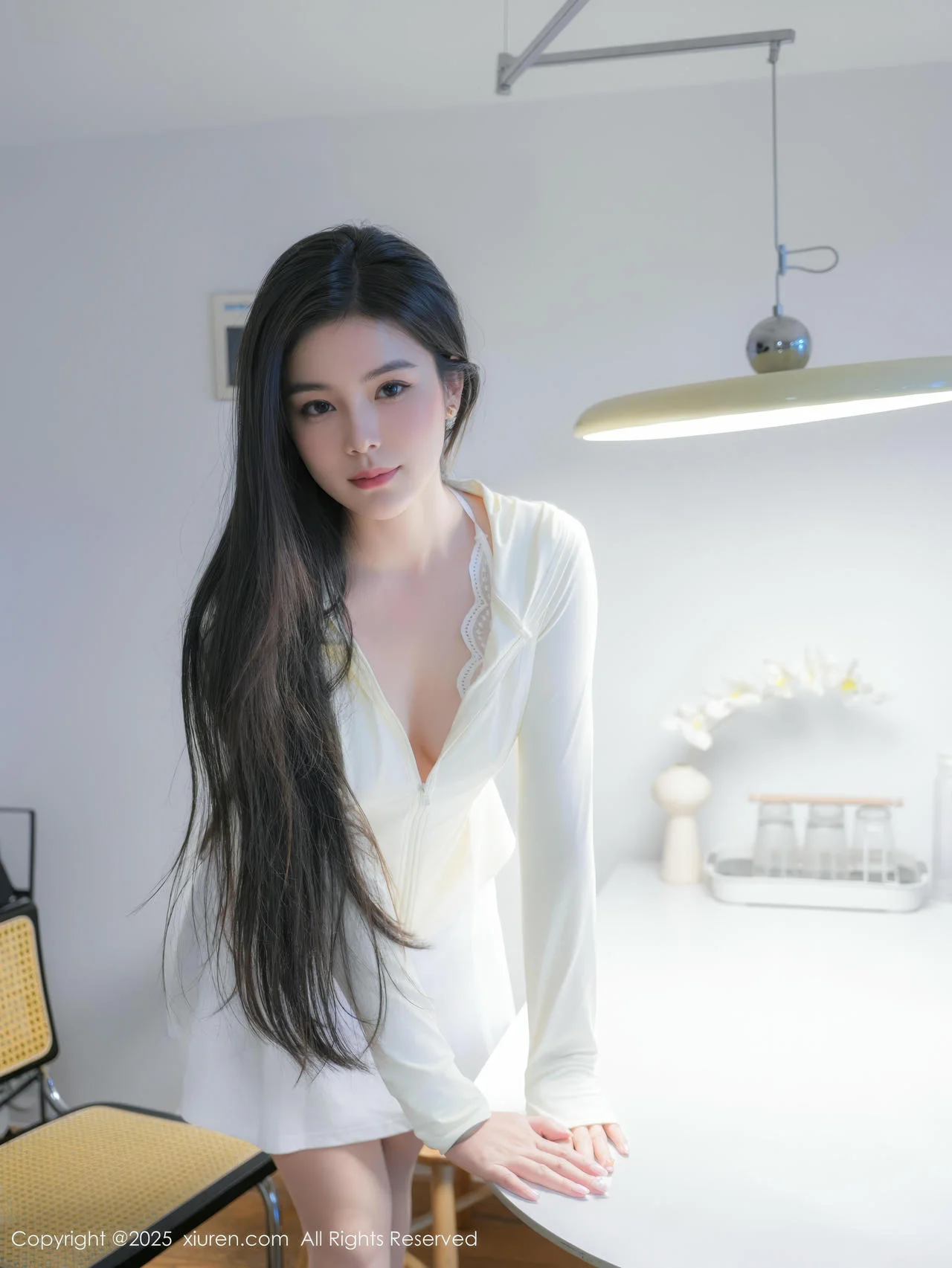 XiuRen 秀人 No.10325 雪糕CiCi 白色情趣内衣 - 7