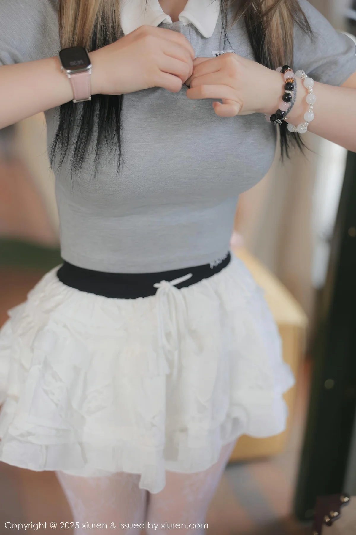 XiuRen 秀人 No.10330 诺诺Hsu 诱人白色蕾丝袜 - 4