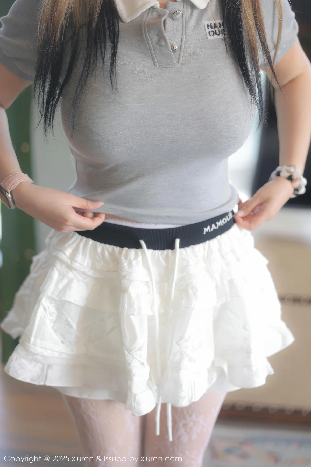 XiuRen 秀人 No.10330 诺诺Hsu 诱人白色蕾丝袜 - 7