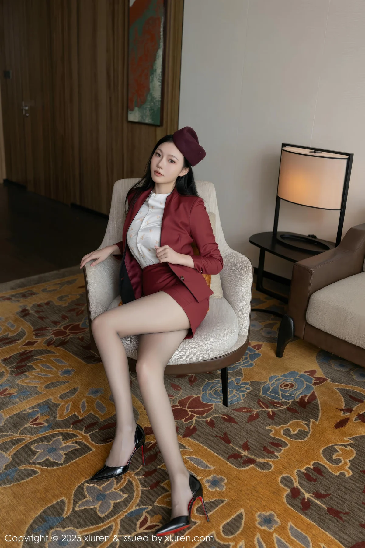 XiuRen 秀人 No.10333 安然anran 红色空姐制服 - 7