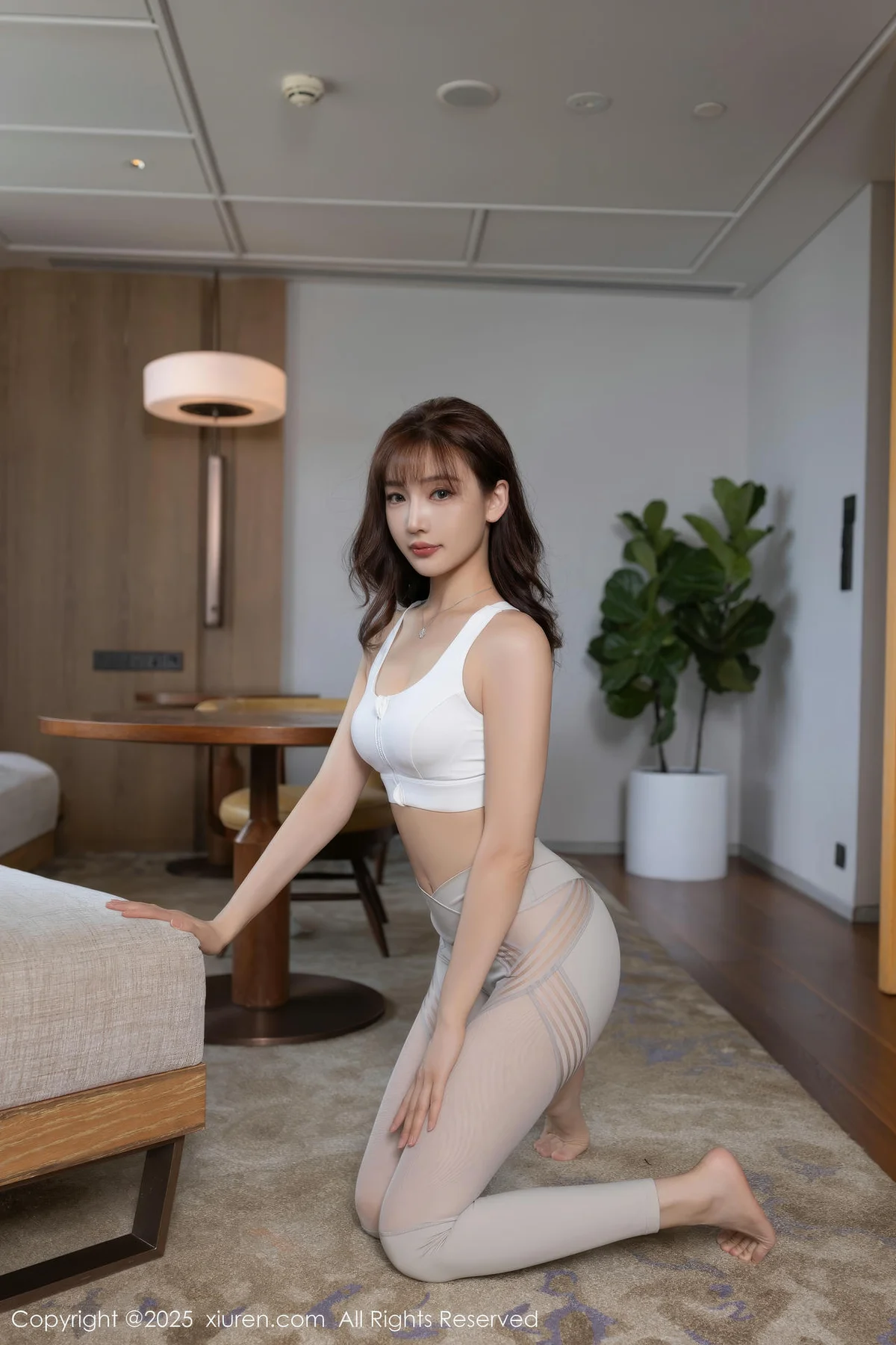 XiuRen 秀人 No.10343 陆萱萱 浅色运动服 - 1