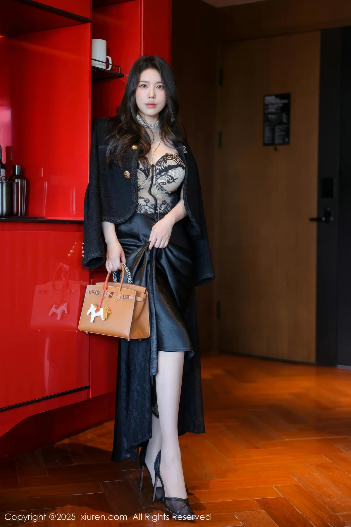 XiuRen 秀人 No.10357 白茹雪abby 黑色蕾丝轻透情趣 - 2