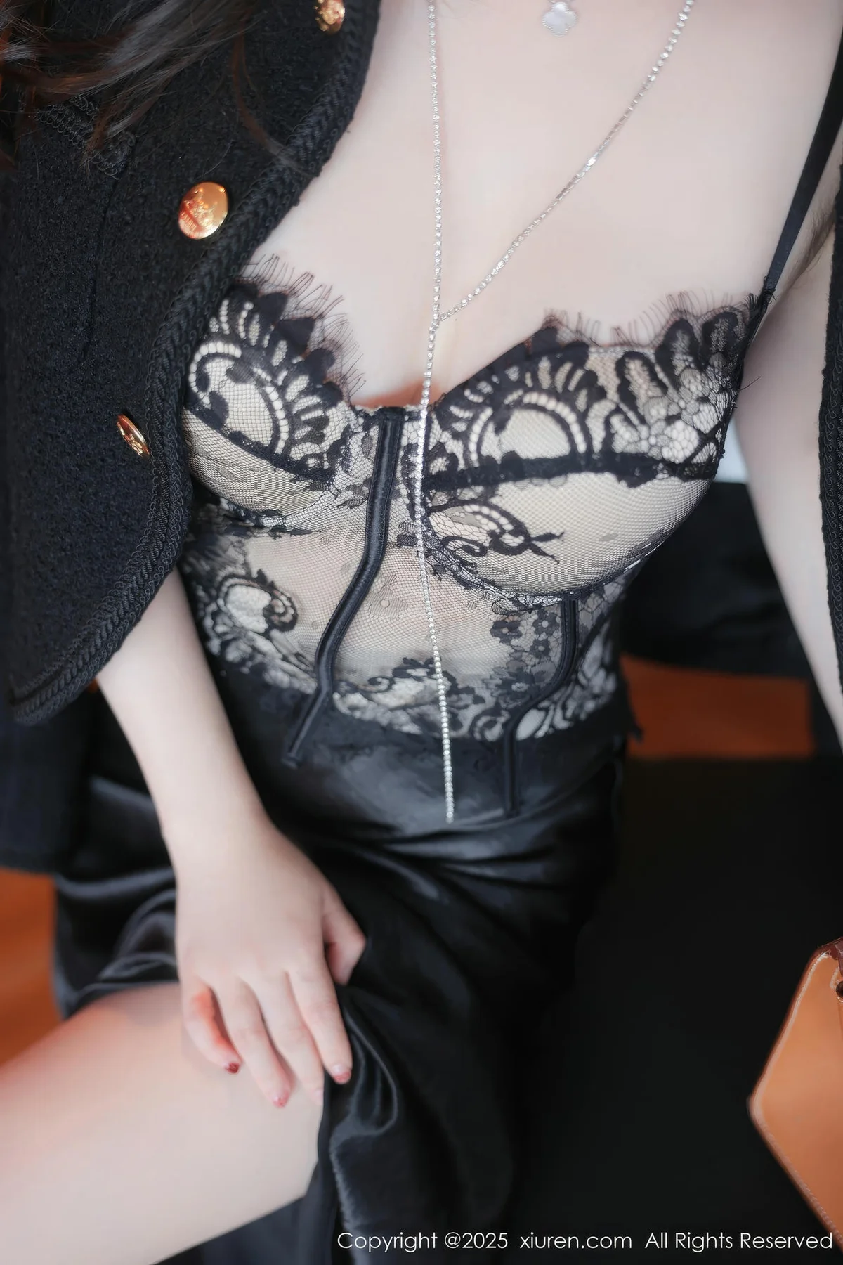 XiuRen 秀人 No.10357 白茹雪abby 黑色蕾丝轻透情趣 - 5