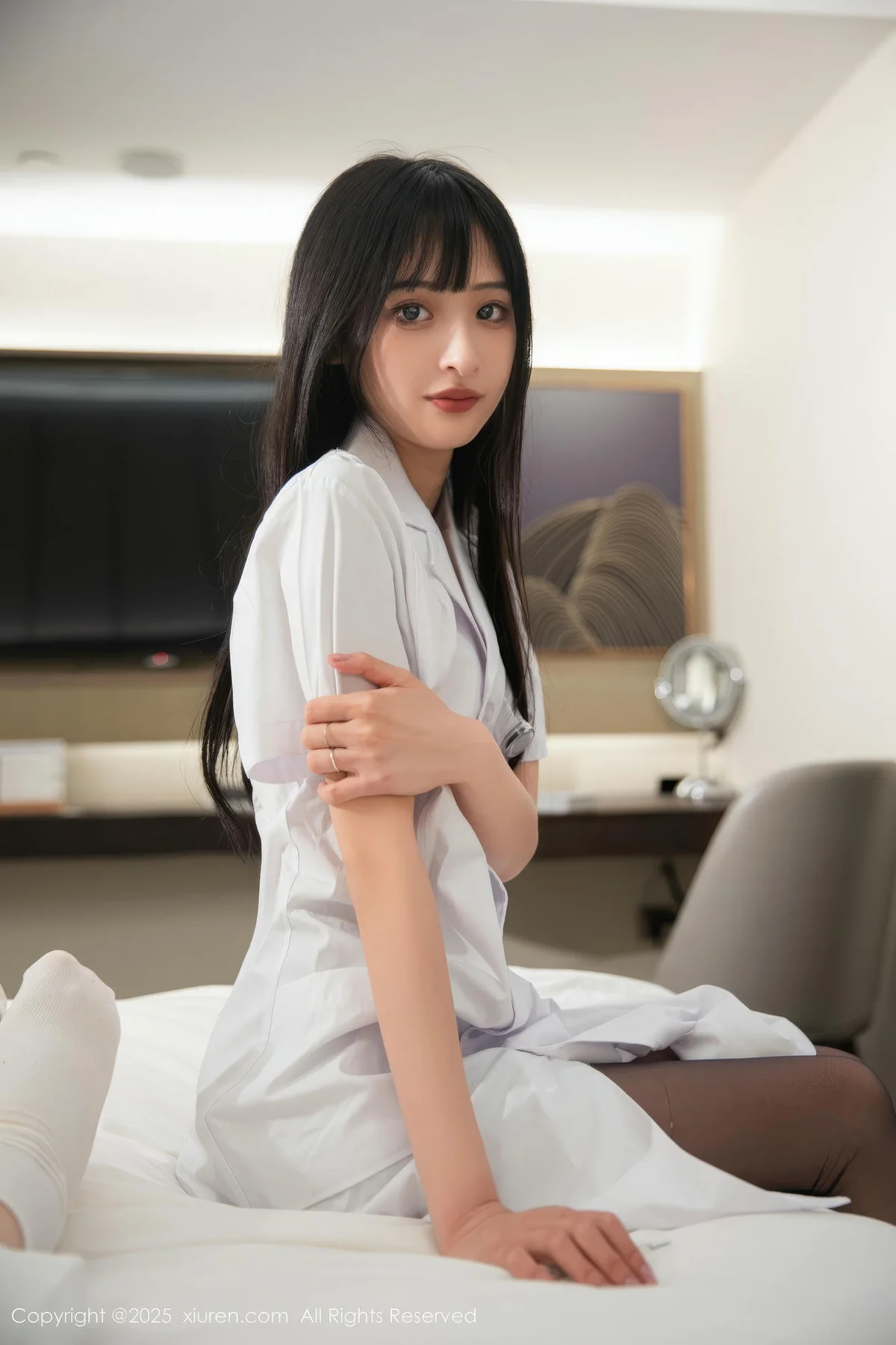 XiuRen 秀人 No.10373 茂木希子 白色护士服 - 9