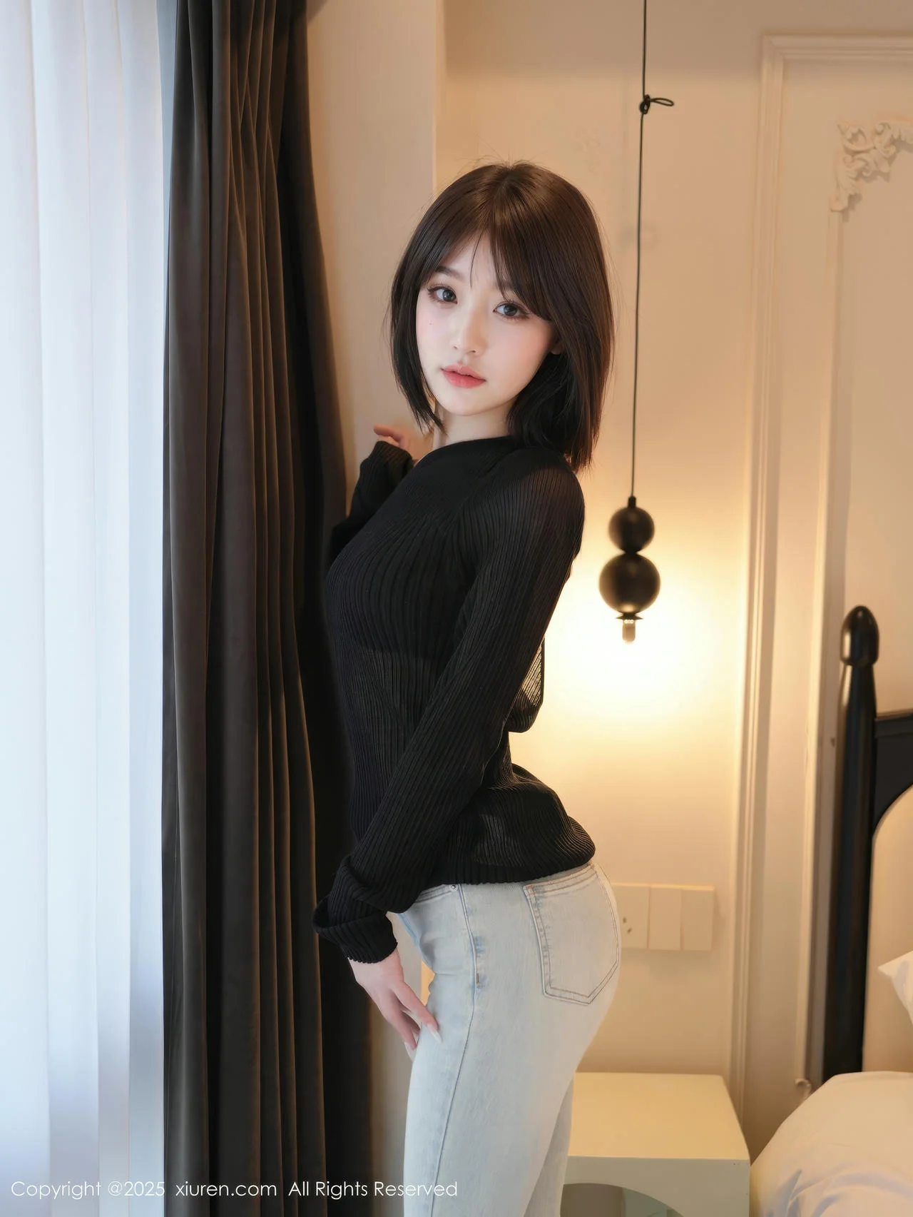 XiuRen 秀人 No.10374 汁汁 蓝色牛仔裤 - 8