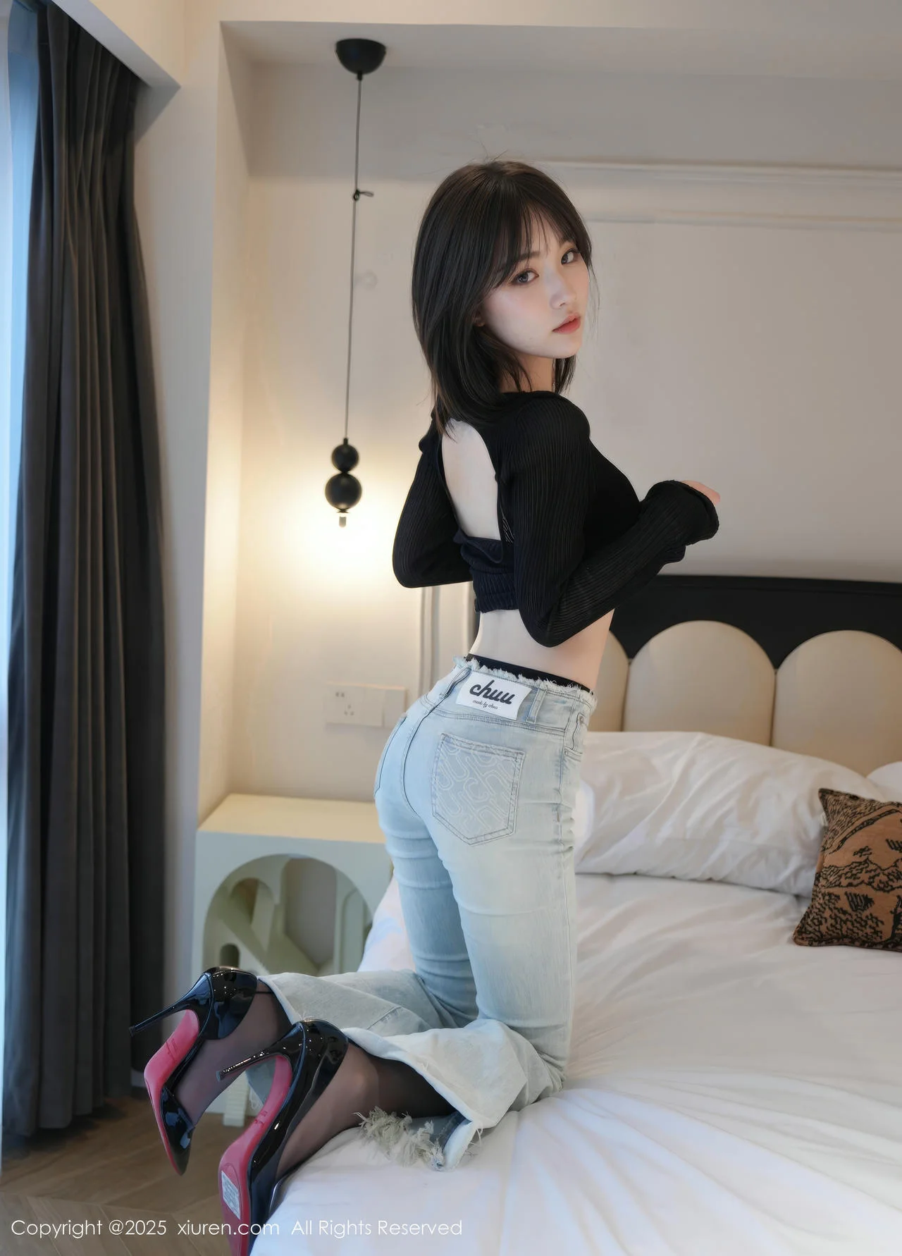 XiuRen 秀人 No.10374 汁汁 蓝色牛仔裤 - 4