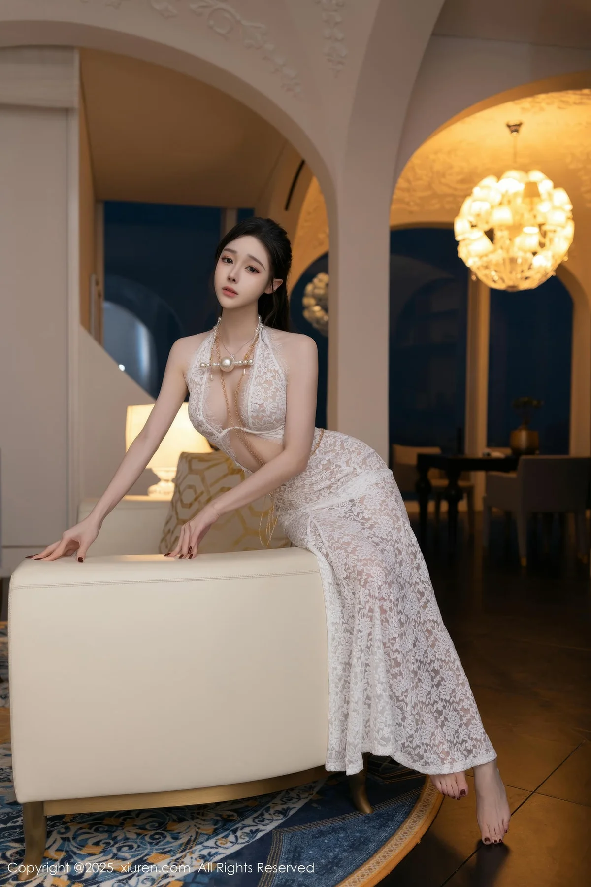 XiuRen 秀人 No.10378 小逗逗 白色连衣裙 - 9