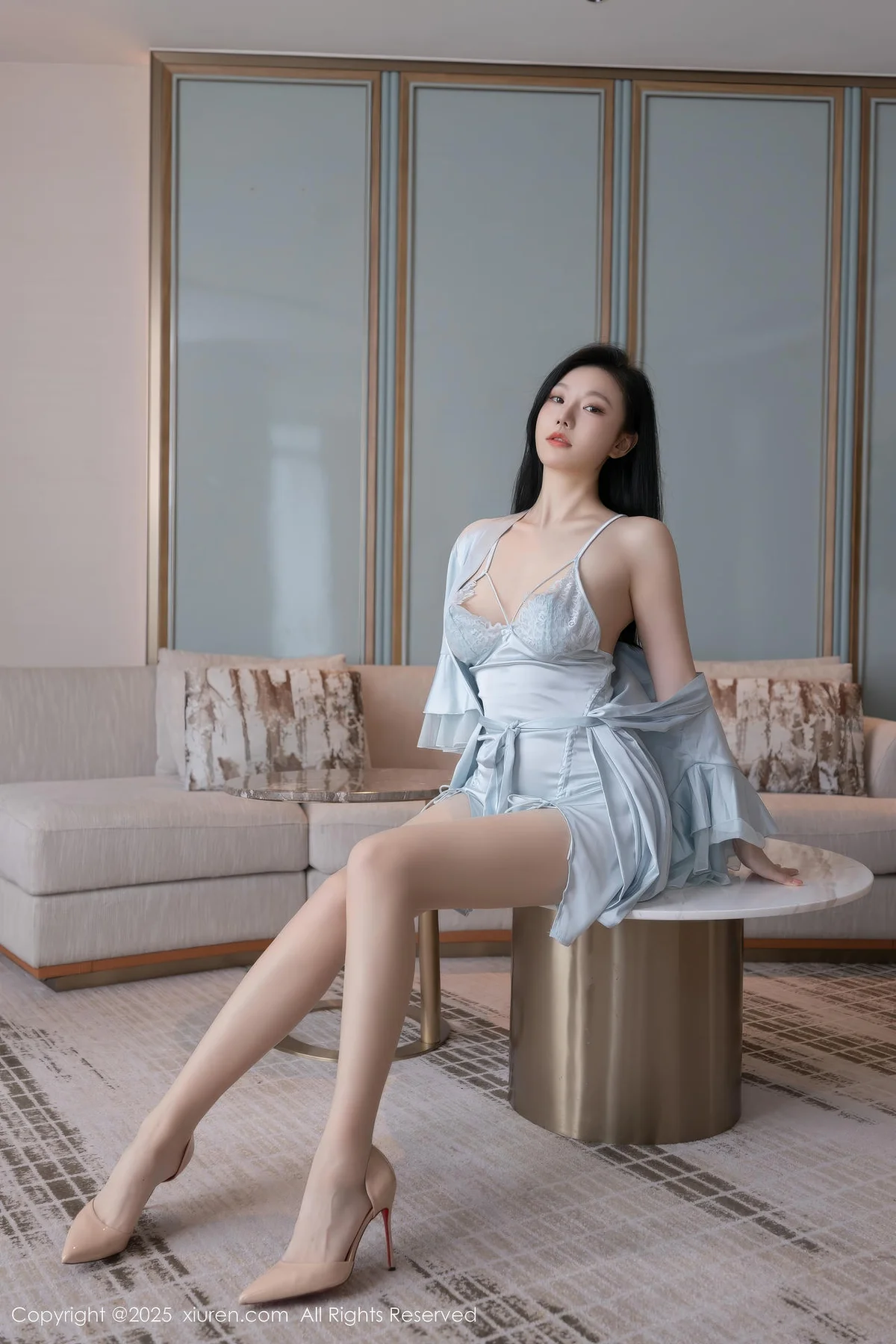 XiuRen 秀人 No.10390 安然anran 性感睡裙美腿 - 8