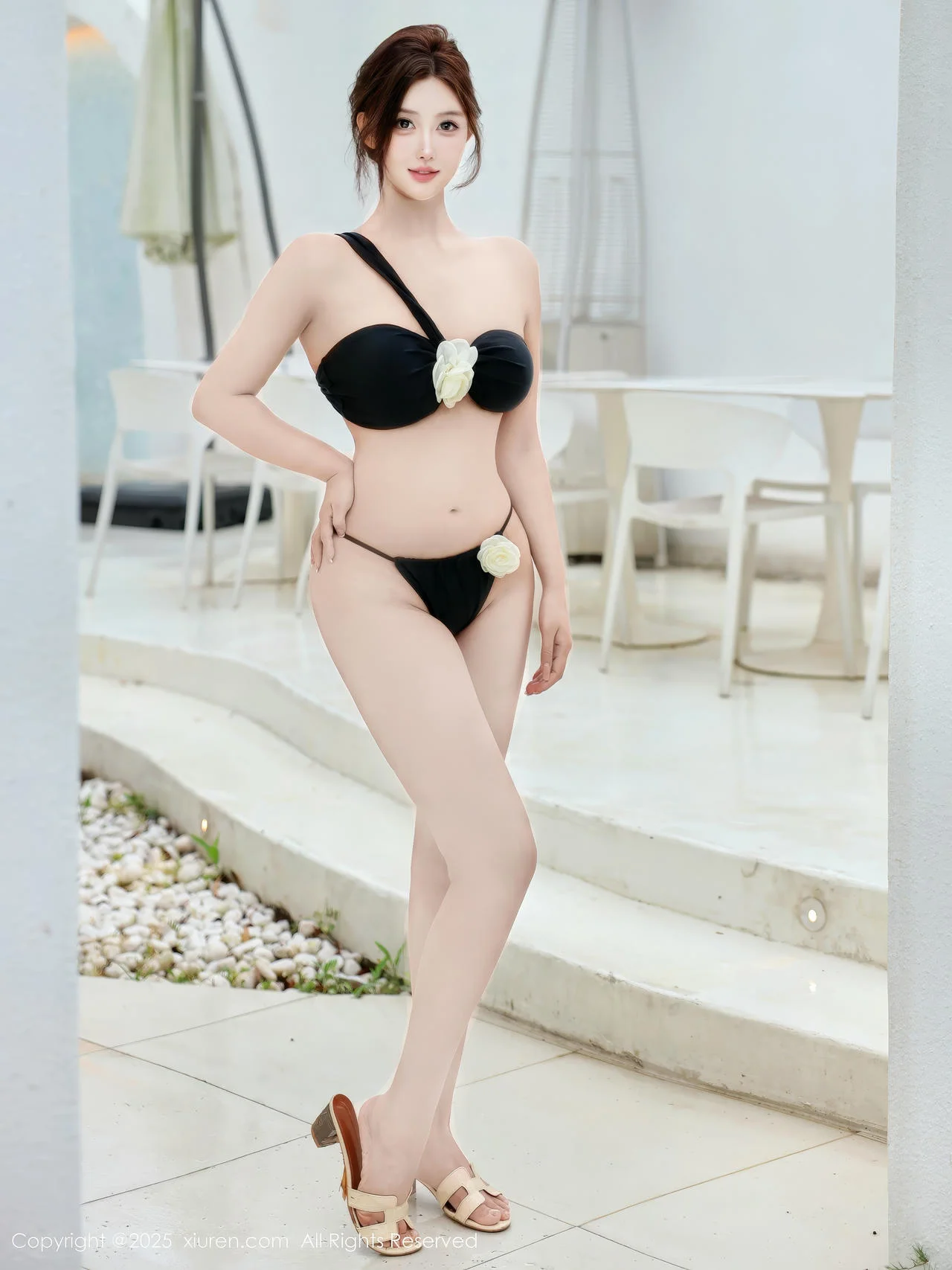 XiuRen 秀人 No.10418 金允希Yuki 深色比基尼丰满少女 - 9