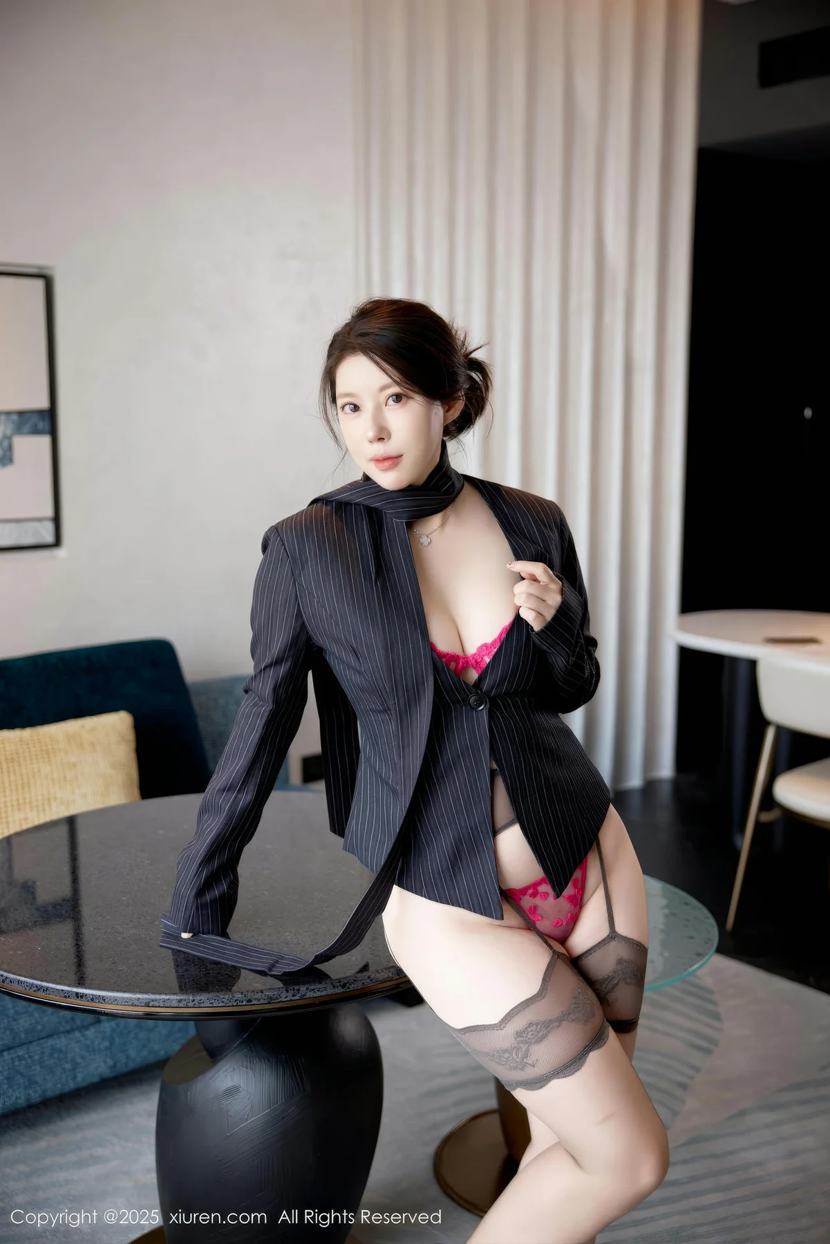 XiuRen 秀人 No.10422 白茹雪abby 性感玫红情趣内衣 - 10