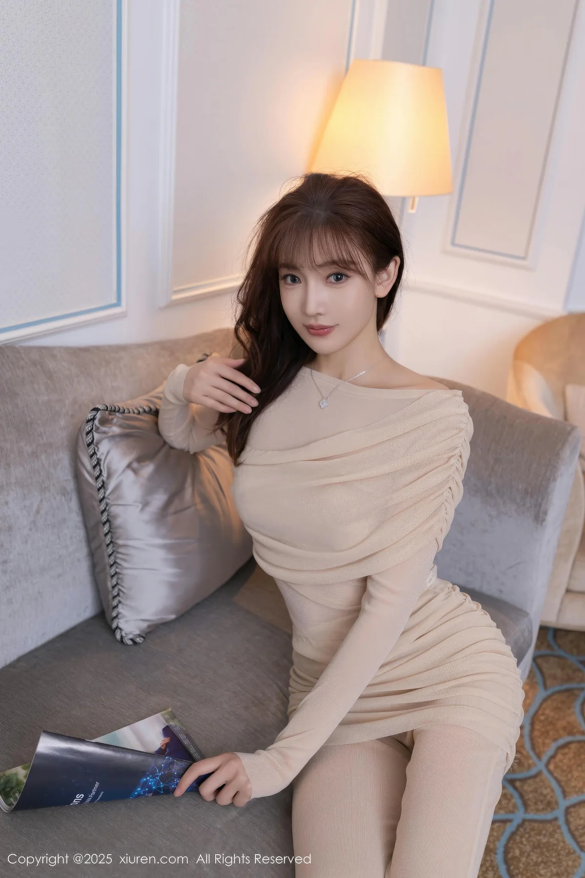 XiuRen 秀人 No.10436 陆萱萱 白色情趣内衣 - 1