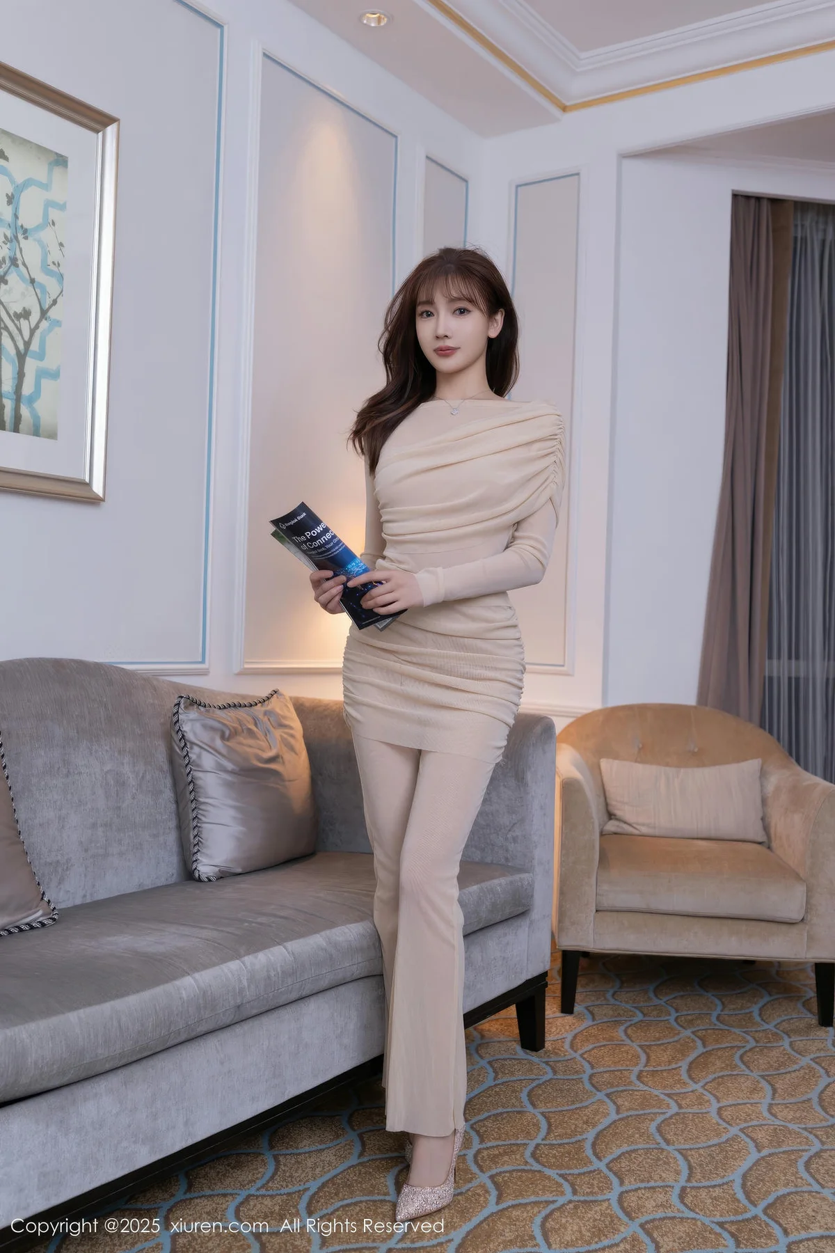 XiuRen 秀人 No.10436 陆萱萱 白色情趣内衣 - 2