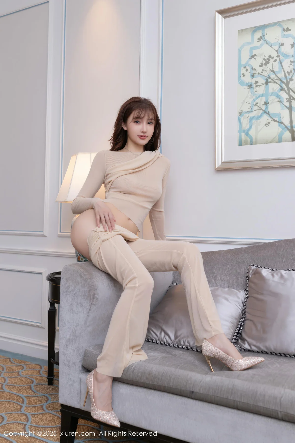 XiuRen 秀人 No.10436 陆萱萱 白色情趣内衣 - 7