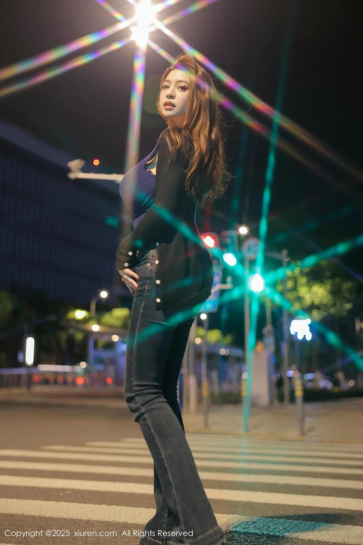 XiuRen 秀人 No.10437 JOJO深色内衣黑色牛仔裤 - 10