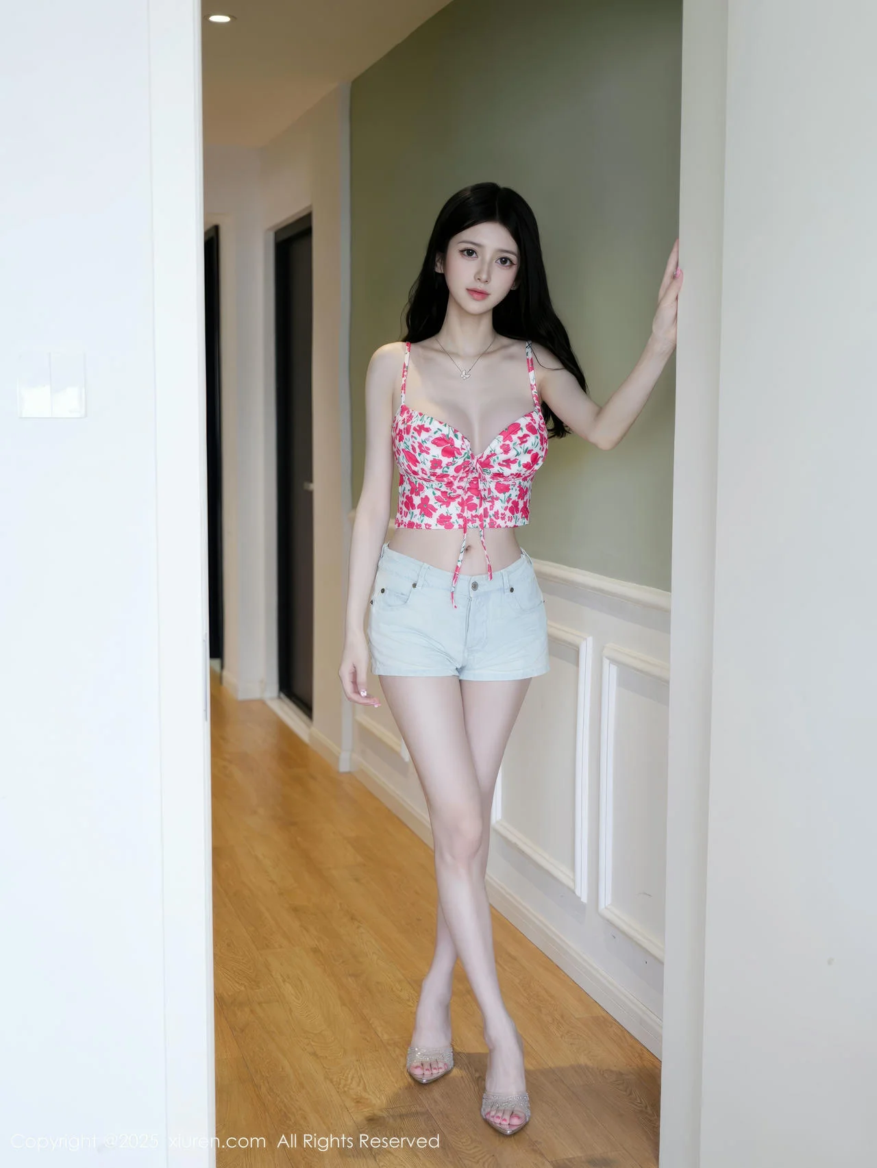 XiuRen 秀人 No.10442 白小蝶 花色内衣诱人线条 - 6