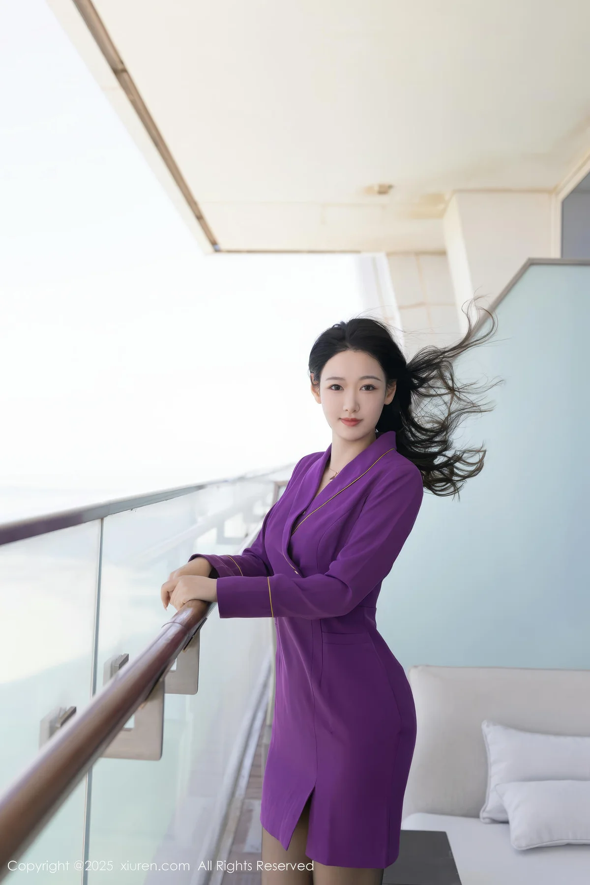 XiuRen 秀人 No.10451 唐安琪 紫色制服诱惑 - 2