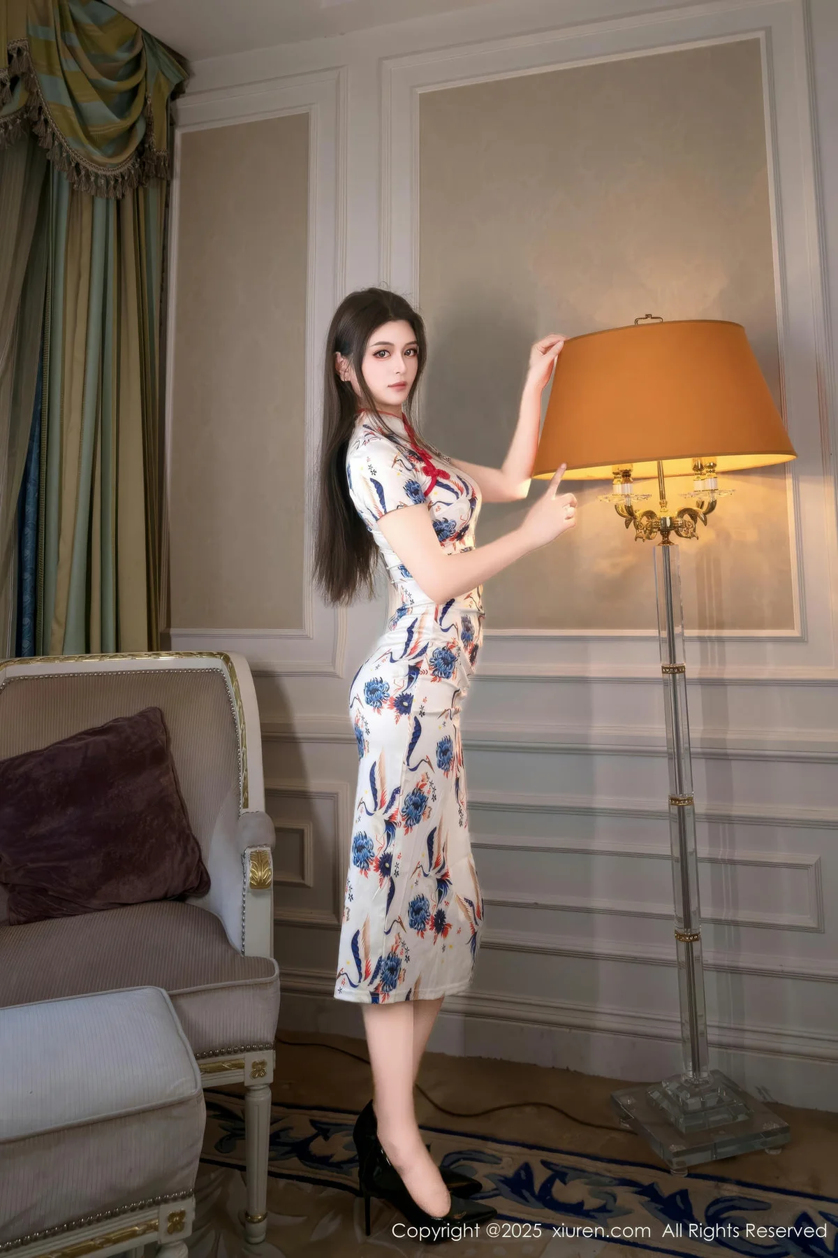 XiuRen 秀人 No.10452 灿宝 白色旗袍约束系列 - 10