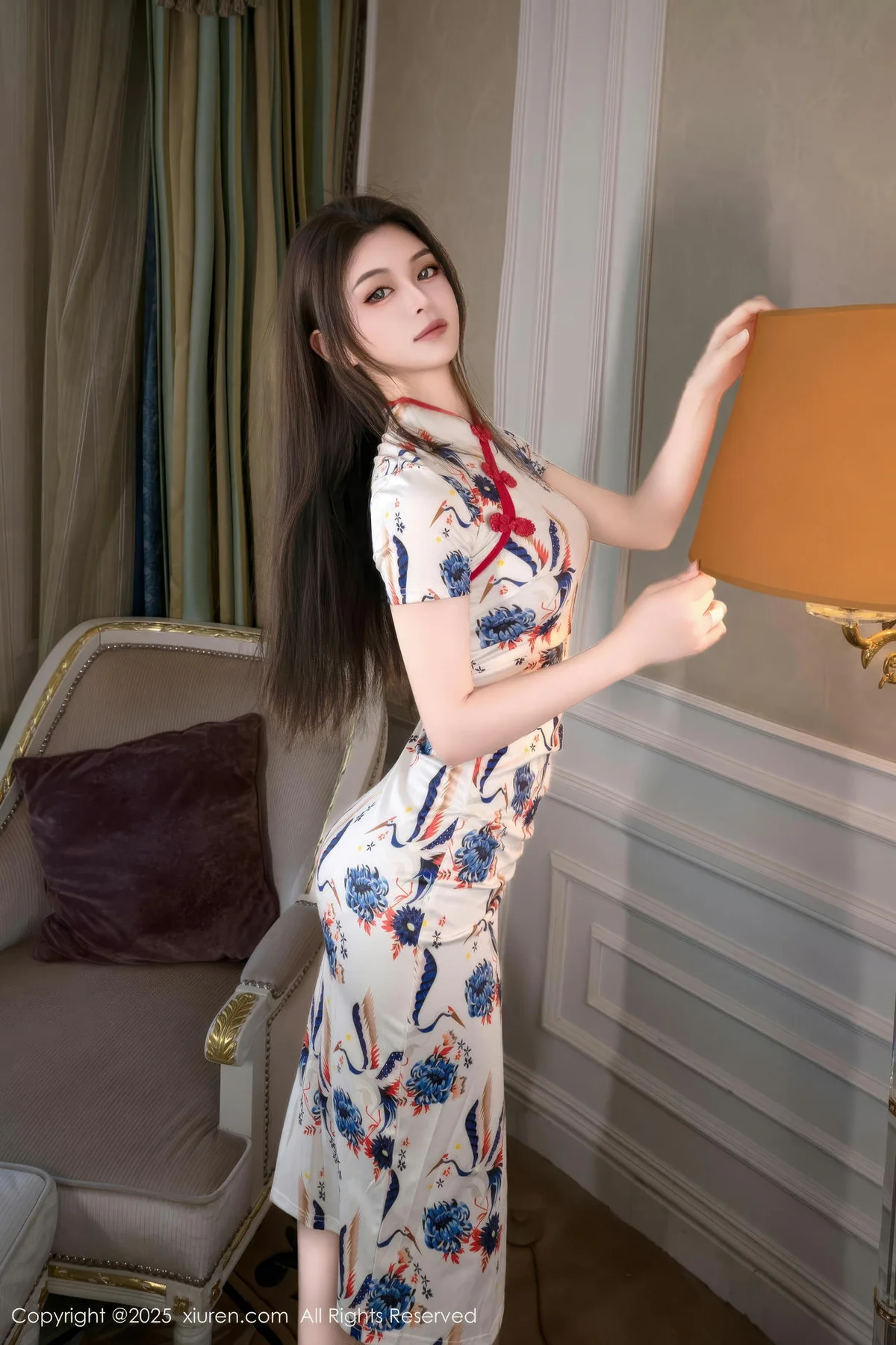 XiuRen 秀人 No.10452 灿宝 白色旗袍约束系列 - 2