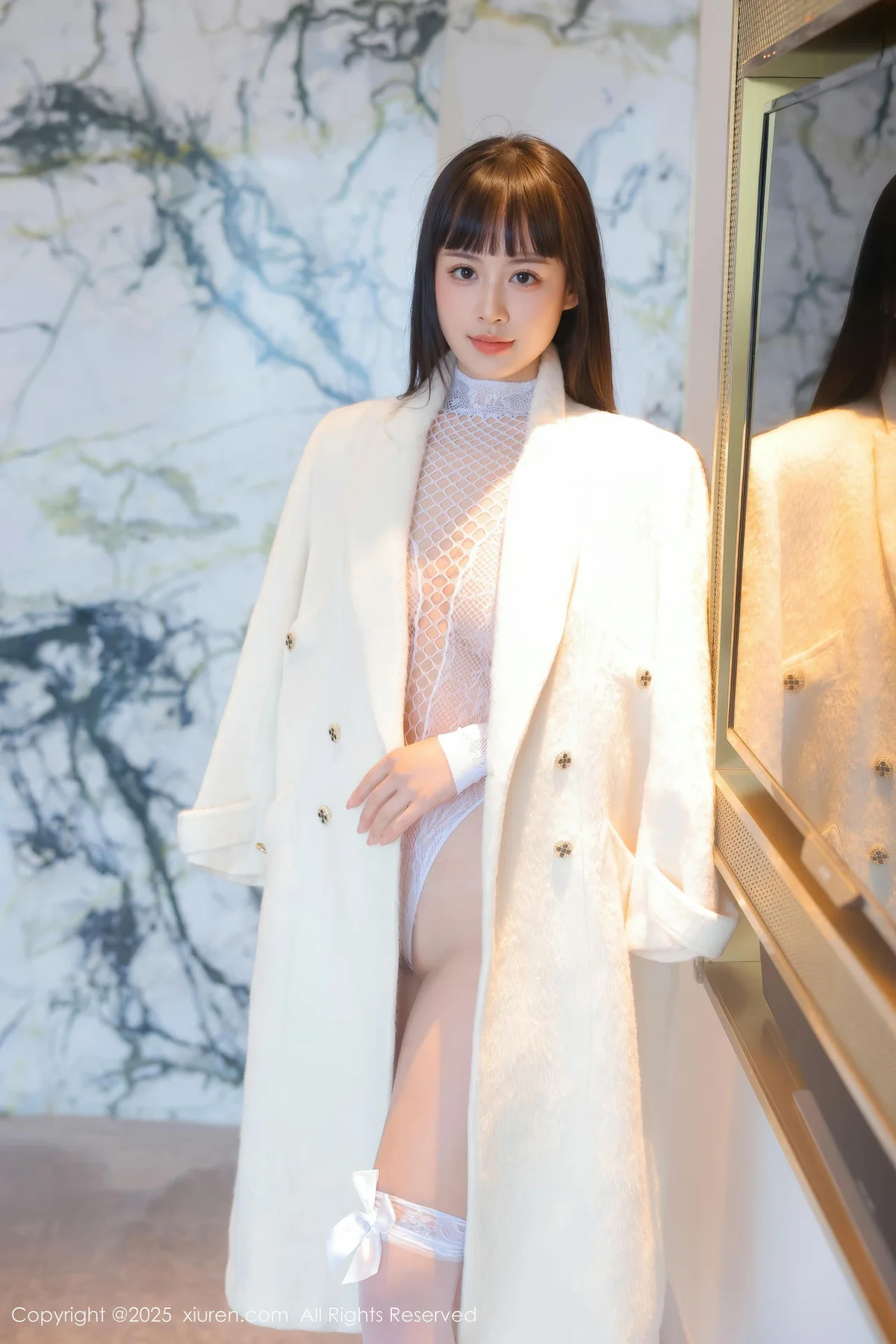 XiuRen 秀人 No.10454 瓦达西 白色情趣服饰 - 1