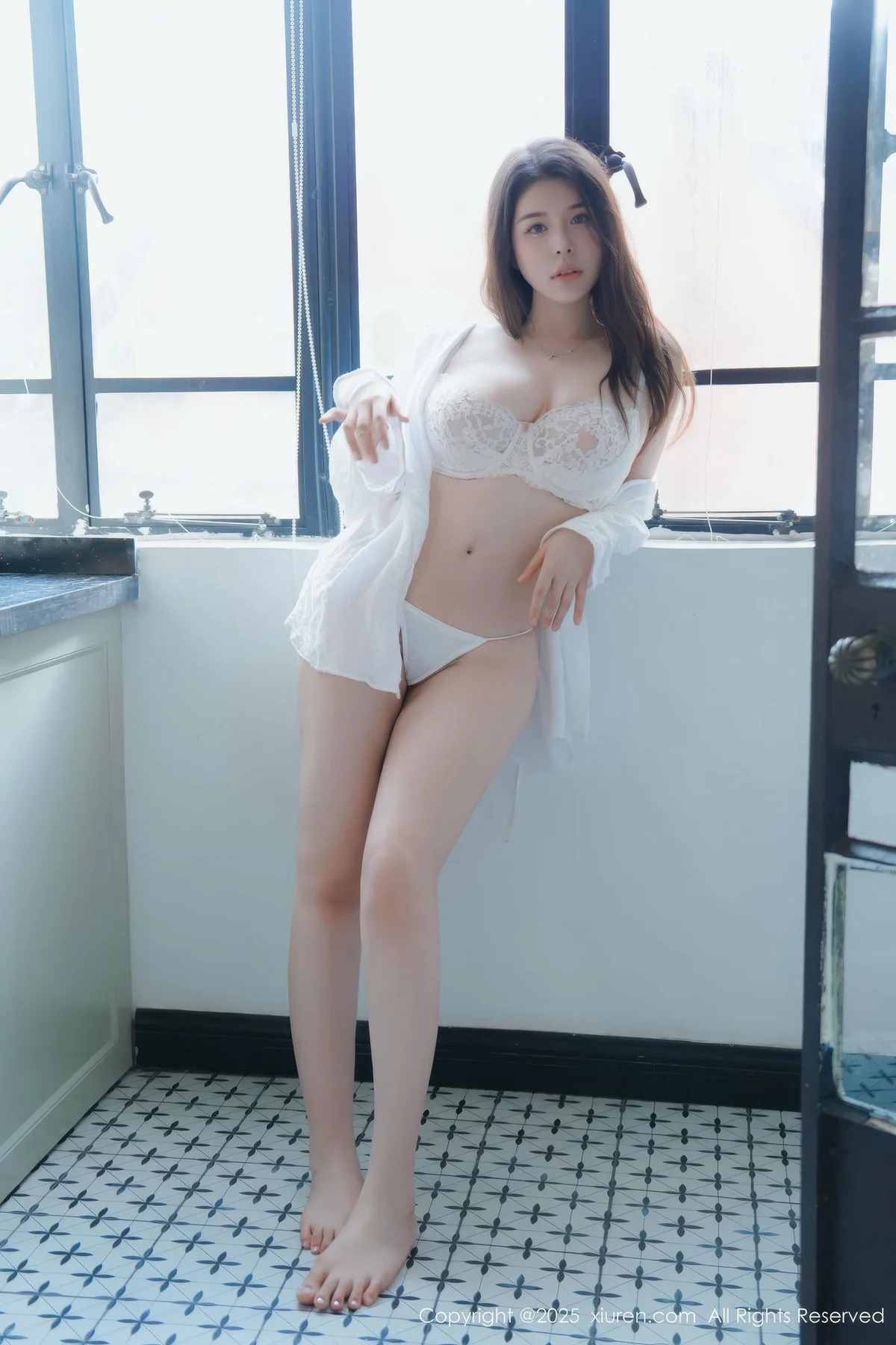 XiuRen 秀人 No.10455 林若凡F 白色衬衣搭配 - 9