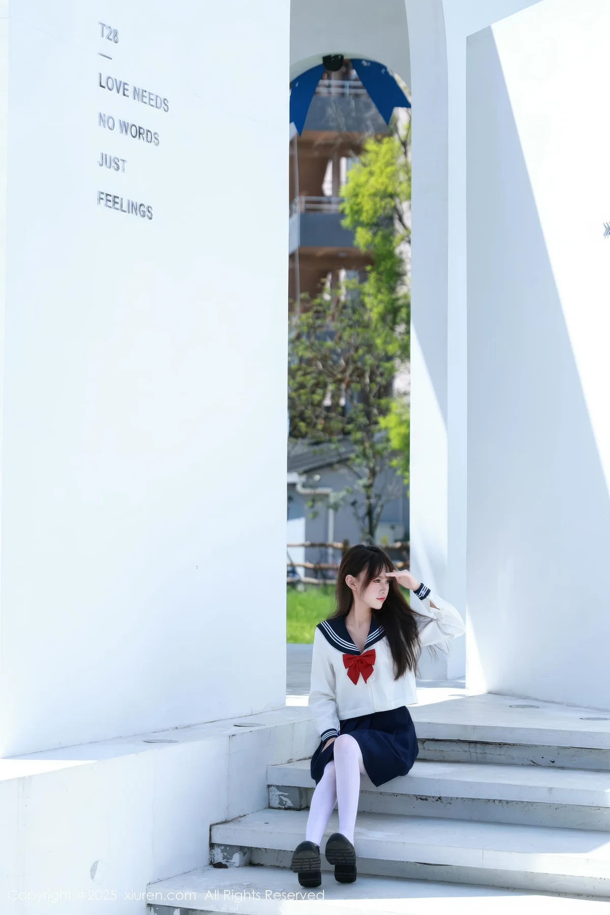 XiuRen 秀人 No.10458 糯咪 JK制服白色丝袜 - 1