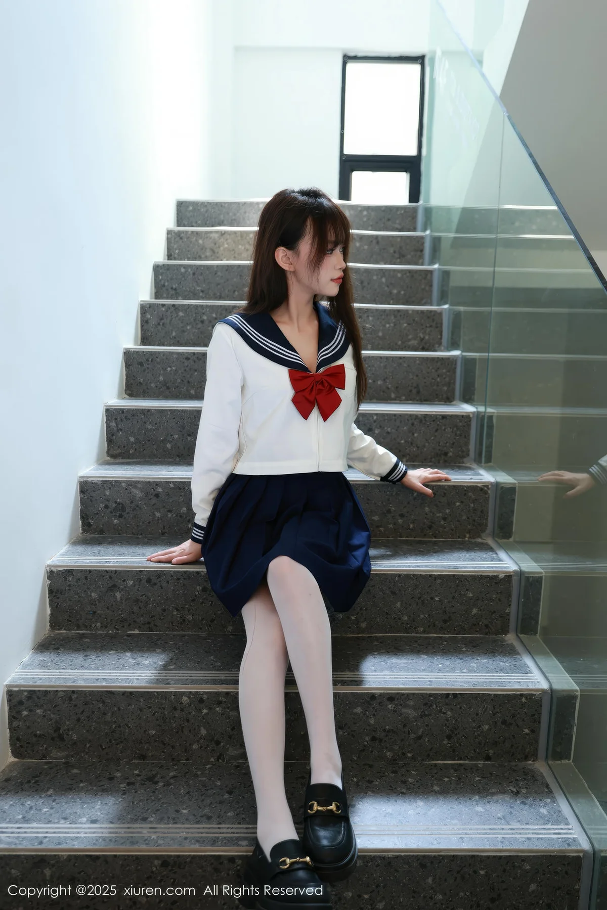 XiuRen 秀人 No.10458 糯咪 JK制服白色丝袜 - 2