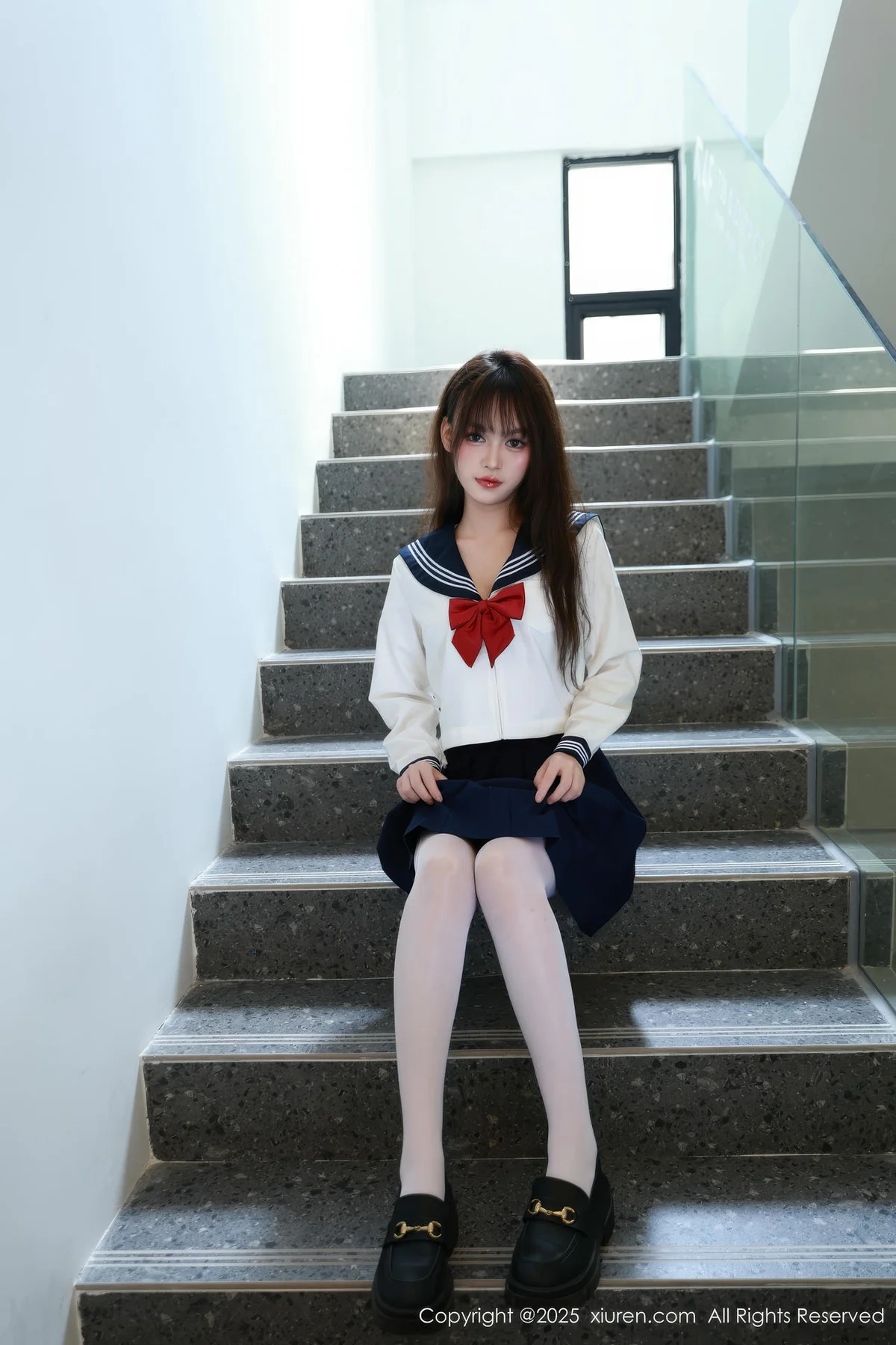 XiuRen 秀人 No.10458 糯咪 JK制服白色丝袜 - 3