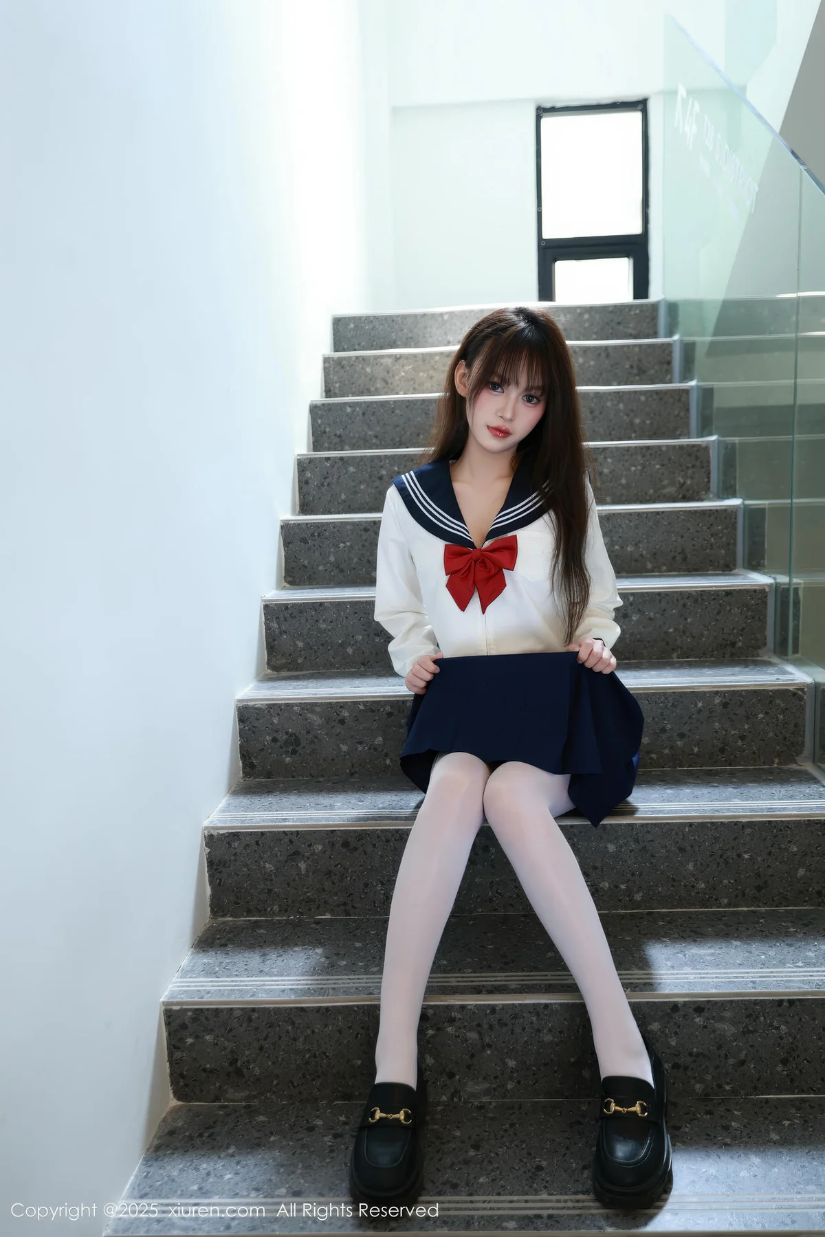 XiuRen 秀人 No.10458 糯咪 JK制服白色丝袜 - 4