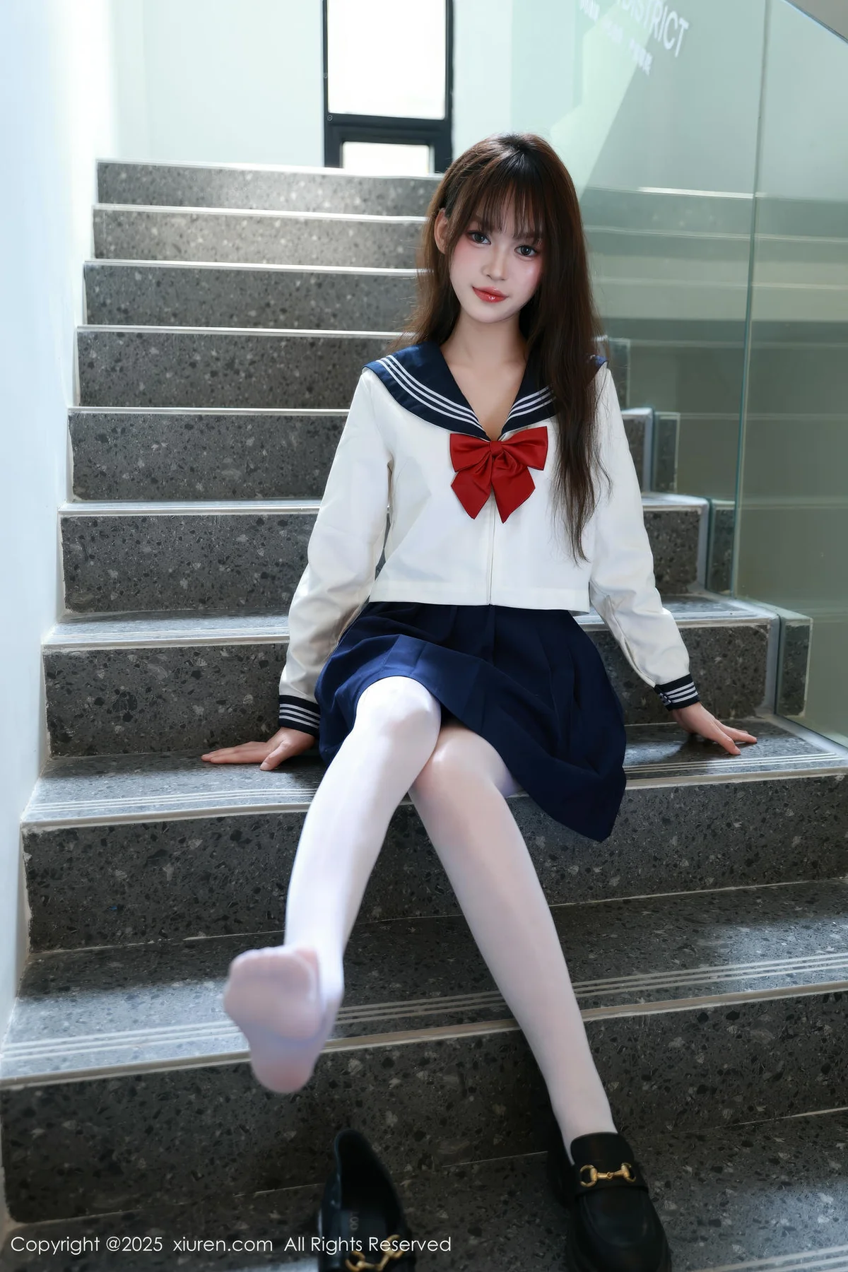 XiuRen 秀人 No.10458 糯咪 JK制服白色丝袜 - 8