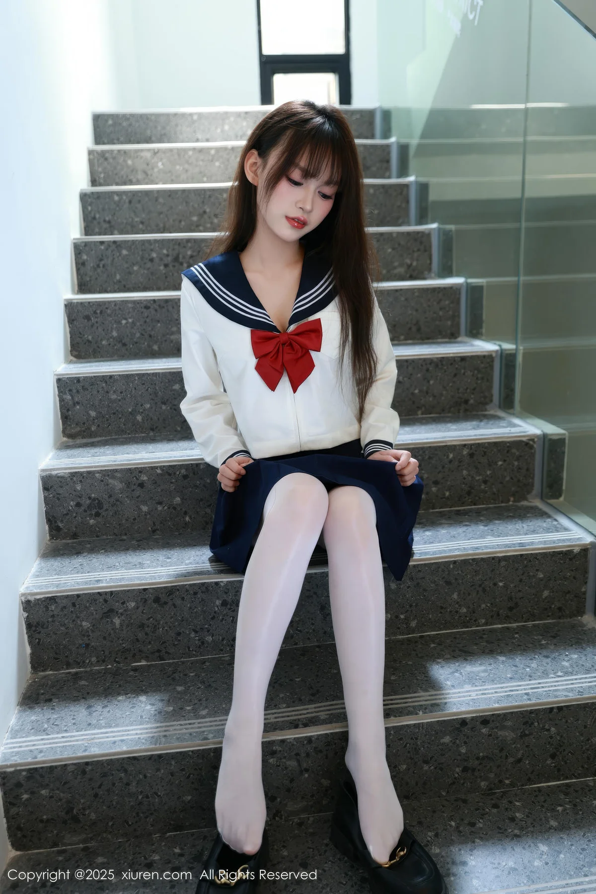 XiuRen 秀人 No.10458 糯咪 JK制服白色丝袜 - 10