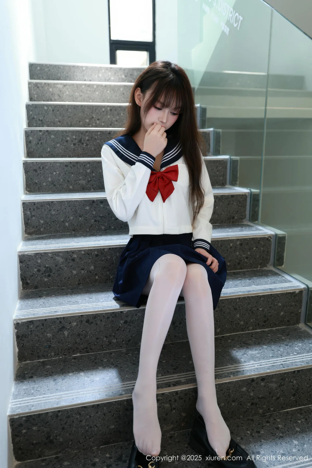 XiuRen 秀人 No.10458 糯咪 JK制服白色丝袜 - 2