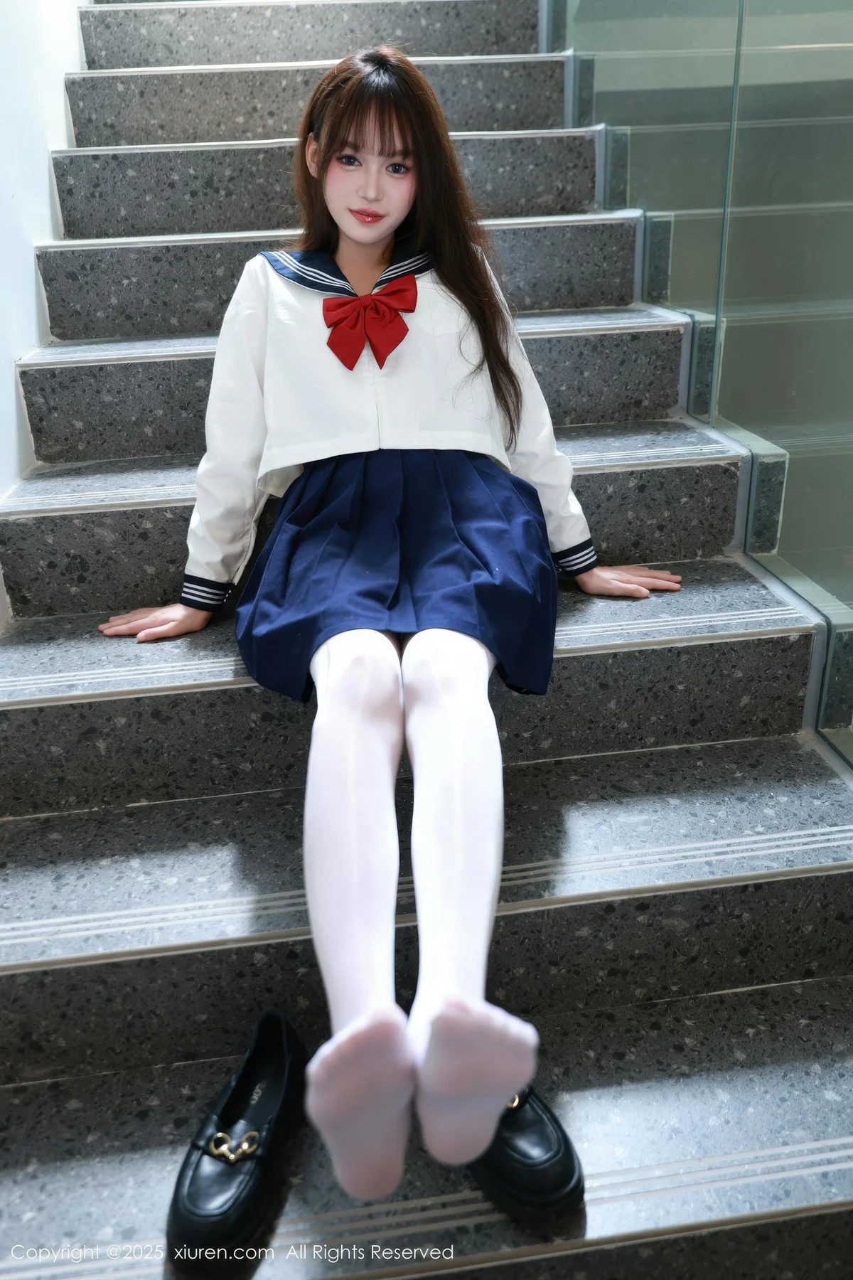 XiuRen 秀人 No.10458 糯咪 JK制服白色丝袜 - 5