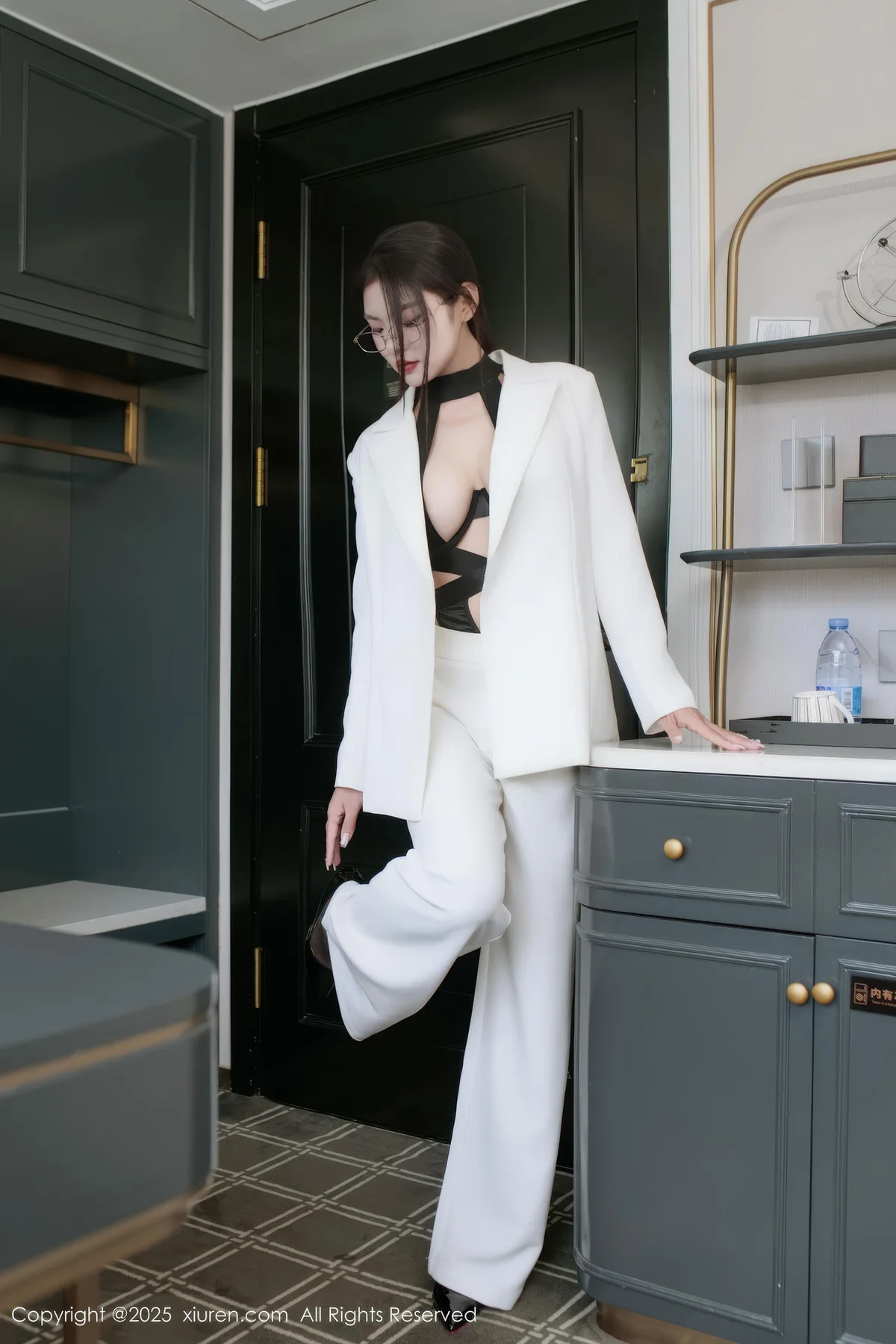XiuRen 秀人 No.10464 冬安 白色衣西服套装ol - 3