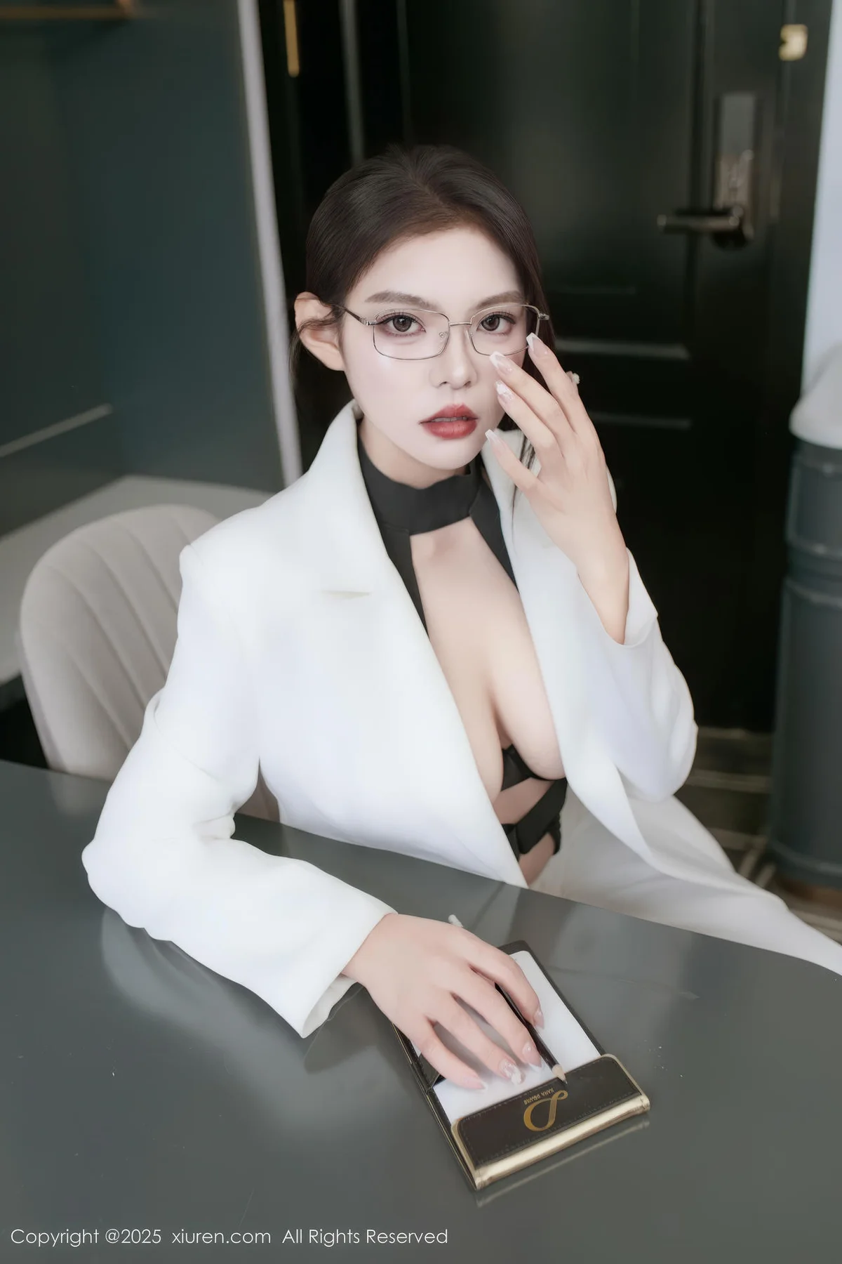 XiuRen 秀人 No.10464 冬安 白色衣西服套装ol - 7